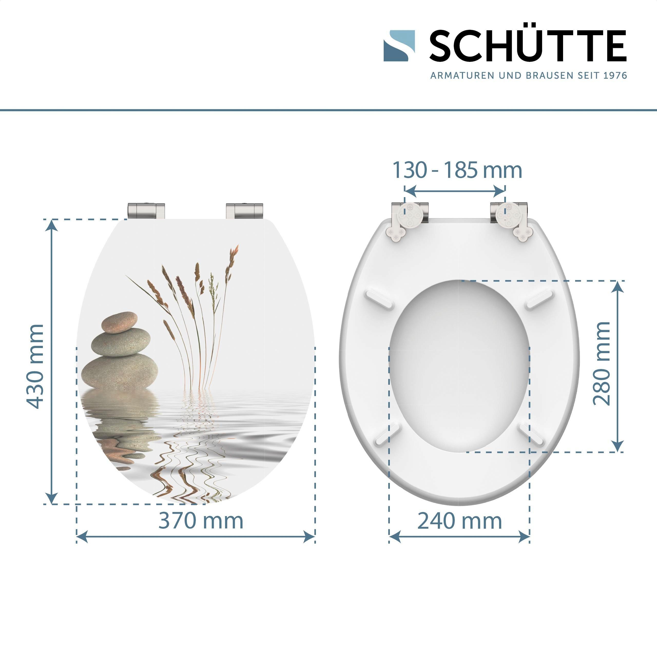 Schütte WC-Sitz BALANCE, High Gloss mit MDF Holzkern, mit Absenkautomatik