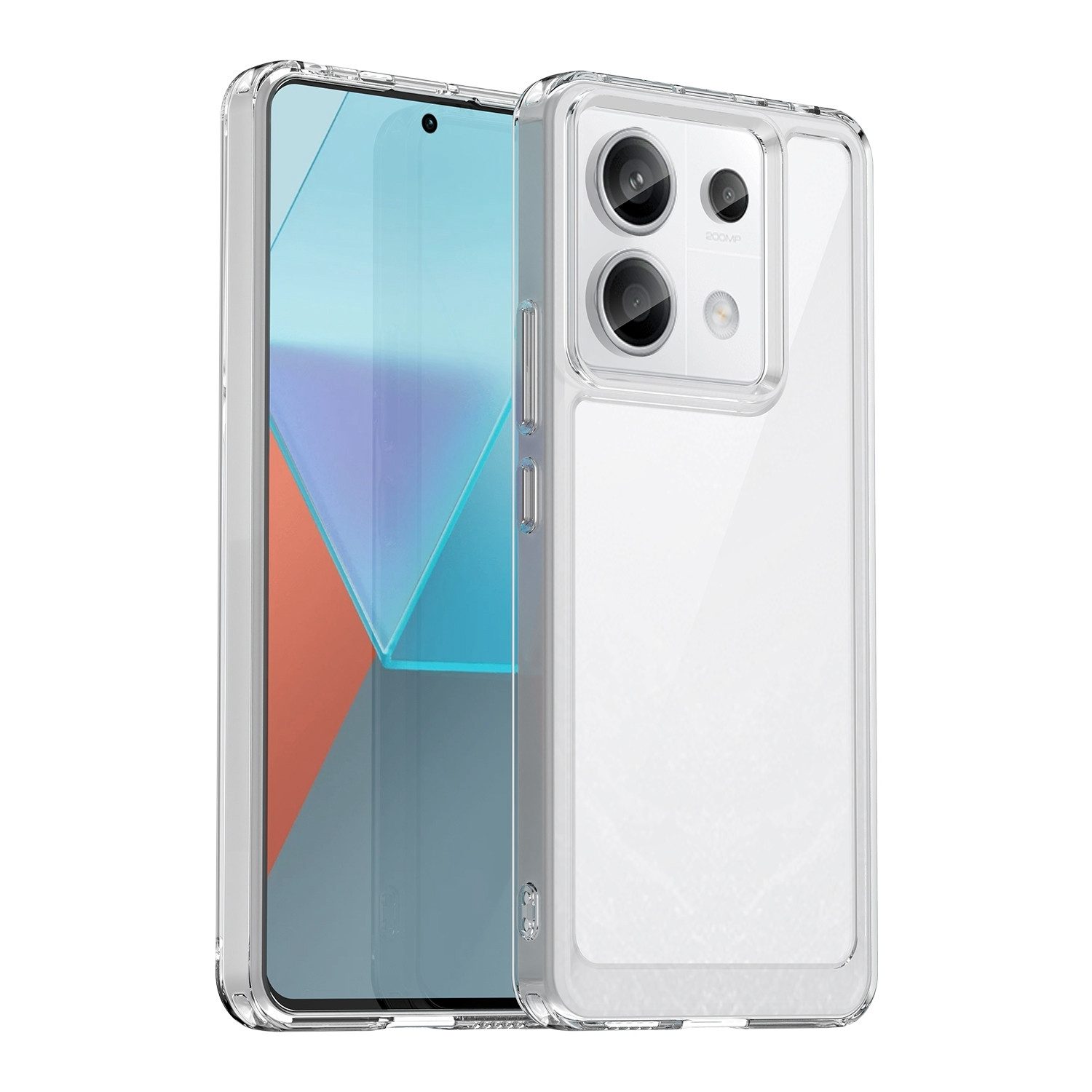 Wigento Handyhülle Für Xiaomi Redmi Note 13 Pro Plus TPU Acryl Handy Hülle Transparent