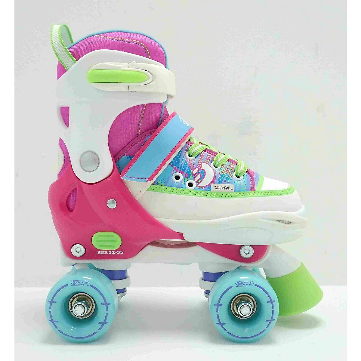 Best Sporting Rollschuhe Rollerskates Kinder Kids Abec 7 Größe verstellbar pink 