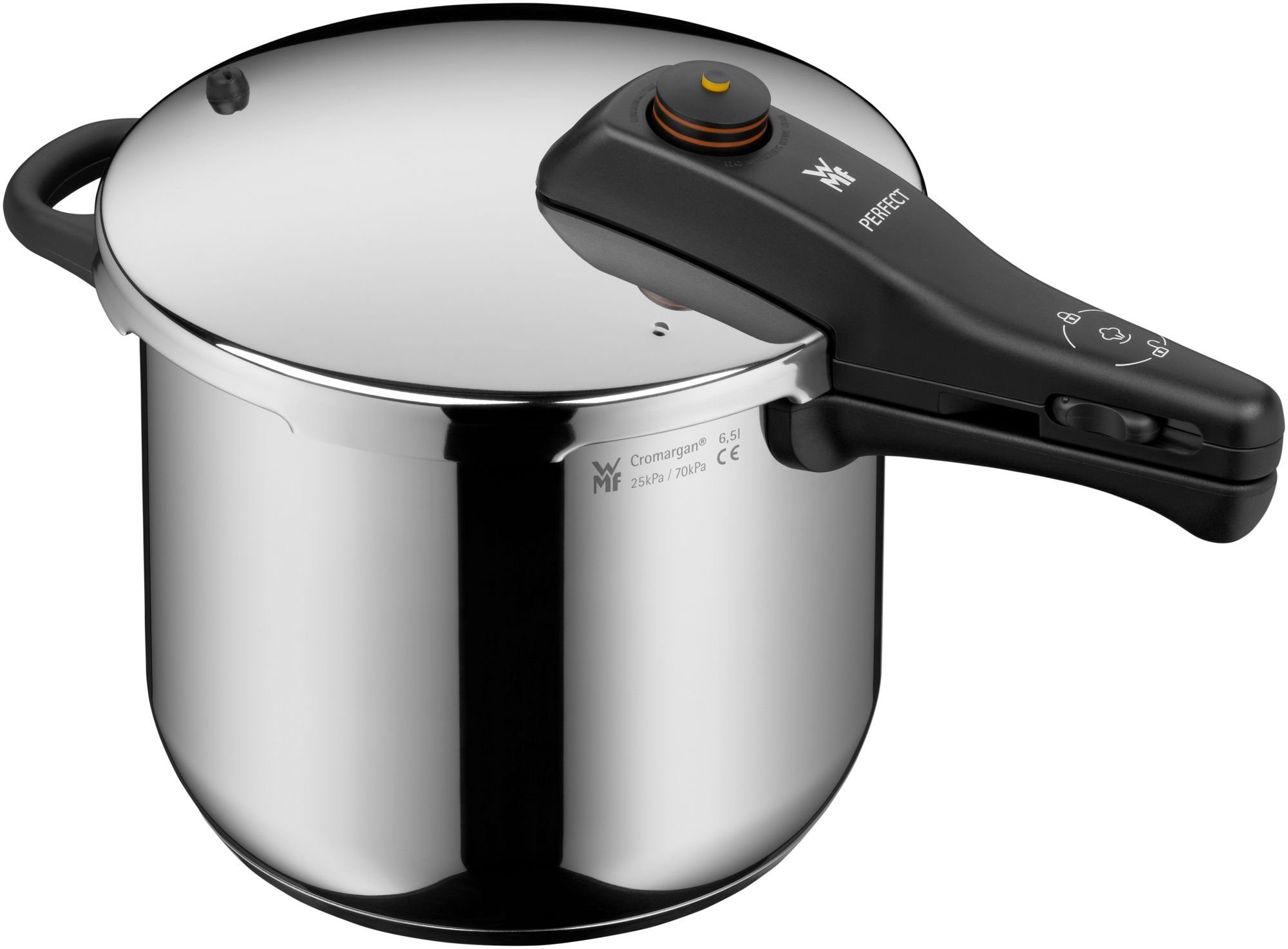 WMF Schnellkochtopf Perfect One Pot Schnellkochtopf mit Dampfgareinsatz, 22 cm, 6,5 Liter, Edelstahl