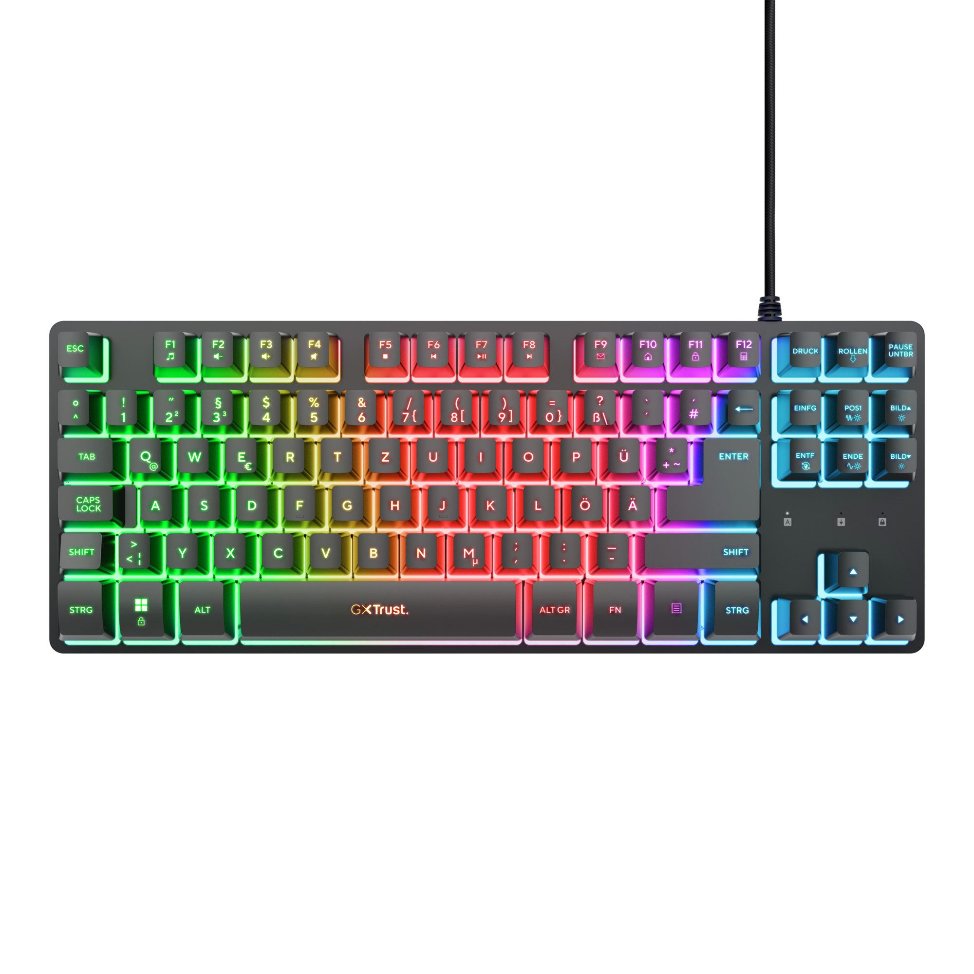 Trust GXT833 THADO Gaming Tastatur mit TKL-Beleuchtung Gaming-Tastatur