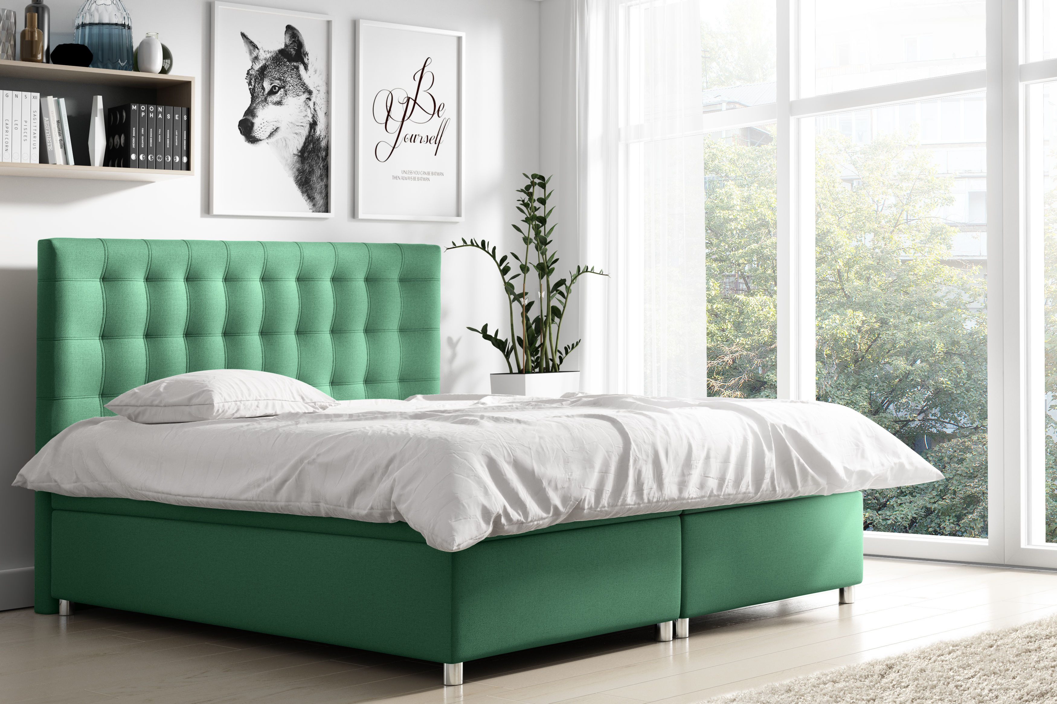 Schlaffabrik Boxspringbett BELLA (Endo 7707), inkl. Matratze, Topper, Stauraum