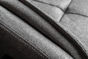 riess-ambiente Armlehnstuhl MR. LOUNGER grau / schwarz (Einzelartikel, 1 St), Esszimmer · Webstoff · Metall · mit Armlehne · 180° drehbar · Retro