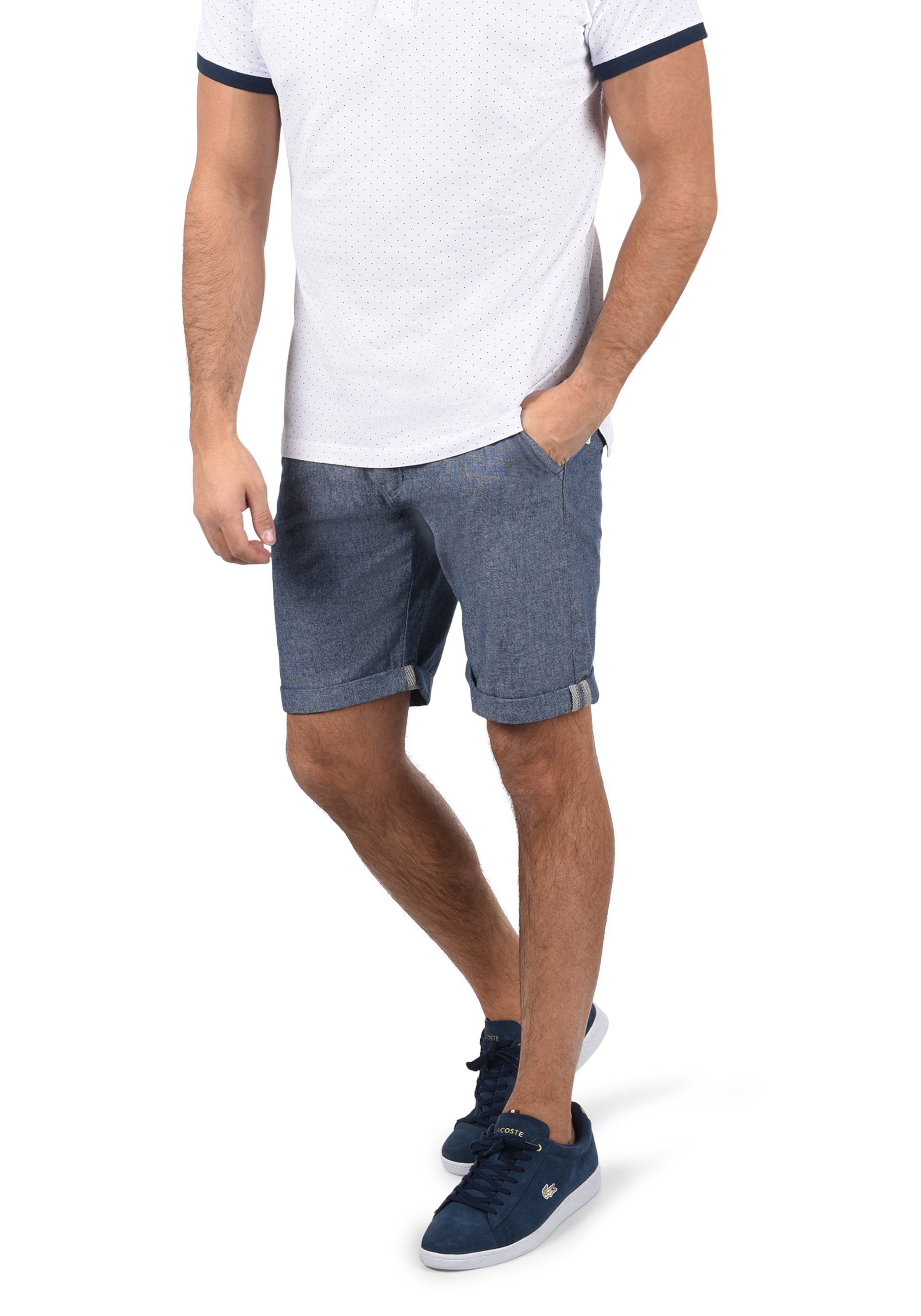 Shorts 70193MM - Mid kurze Gürtel IDMews mit Chinoshorts Indicode Hose - Indigo (858)