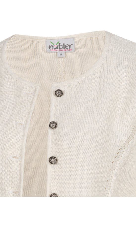 Nübler Trachtenstrickjacke Strickjacke Amira in Altweiß von Nübler