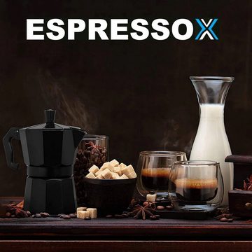 MAVURA Espressokocher ESPRESSOX Espresso Kocher Kaffeekocher Mokka Maker Espressobereiter, Kaffeebereiter Espressokanne Mokkakocher Espressomaschine 3 Tassen