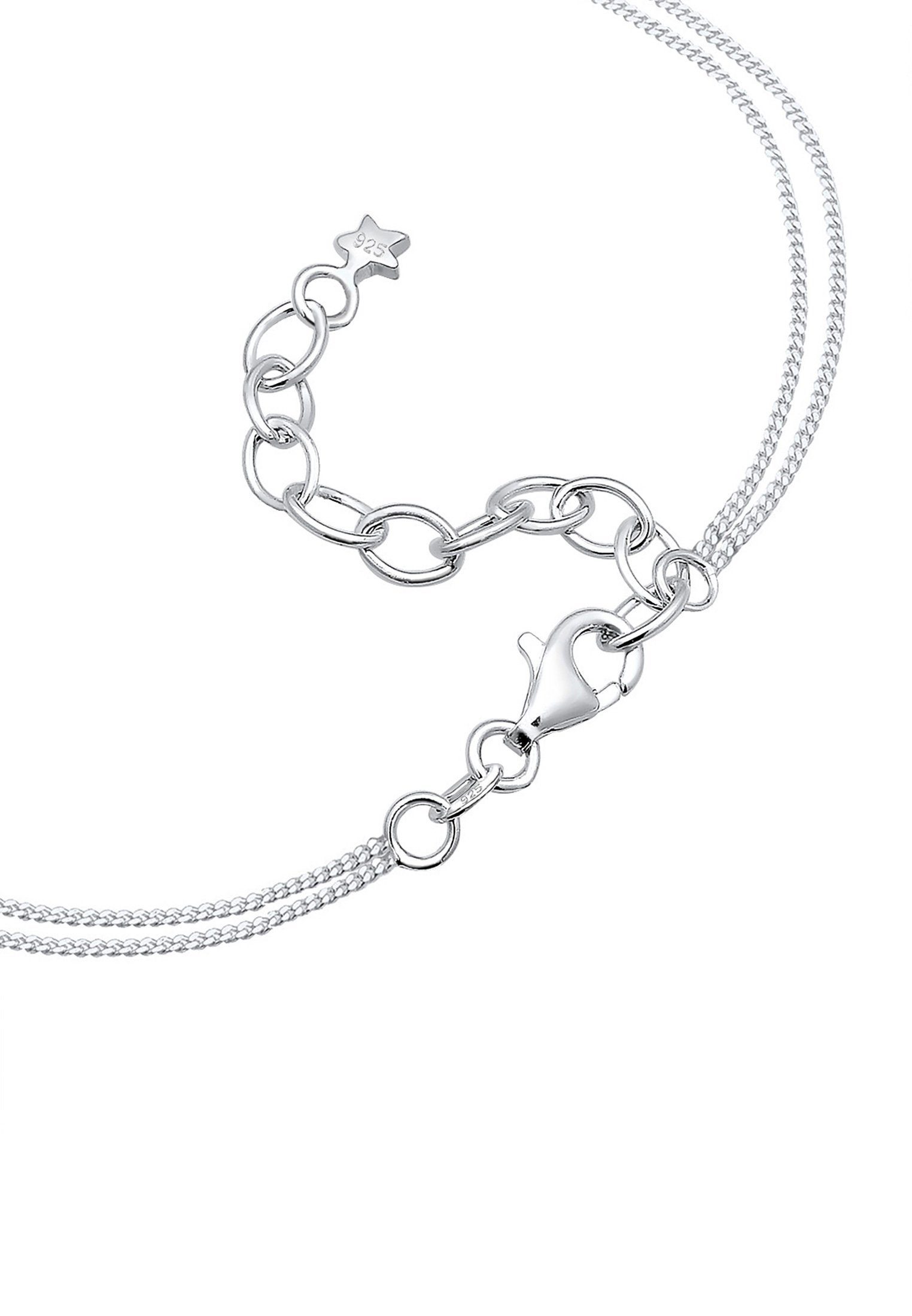 Elli Collier Choker Layer Halbmond und Sterne 925er Silber