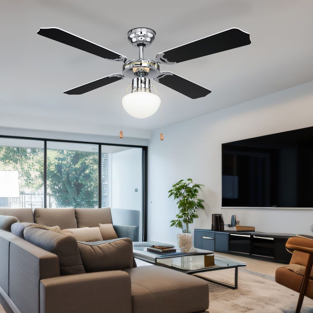 GLOBO LIGHTING Deckenventilator, Deckenventilator Deckenlampe Zugschalter günstig online kaufen