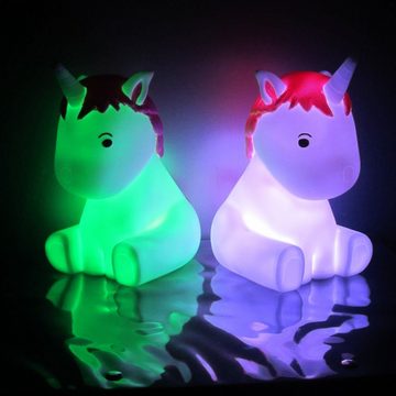 HOLLYHOPPER LED Nachtlicht Einschlaflicht Nachtlicht Einhorn LILLY Farbwechsel Automatik, RGB (rot, grün, blau)