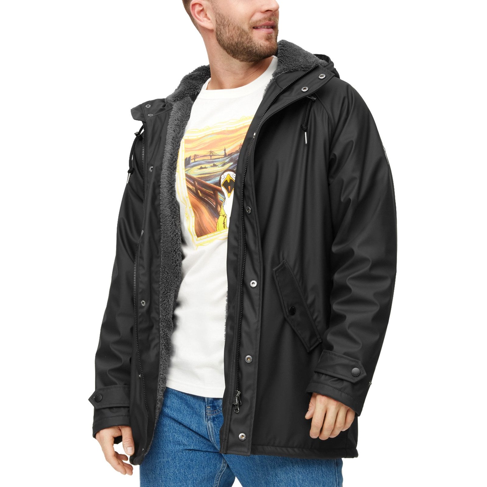 Derbe Outdoorjacke Trekholm_AS mit weichem Teddy-Innenfutter