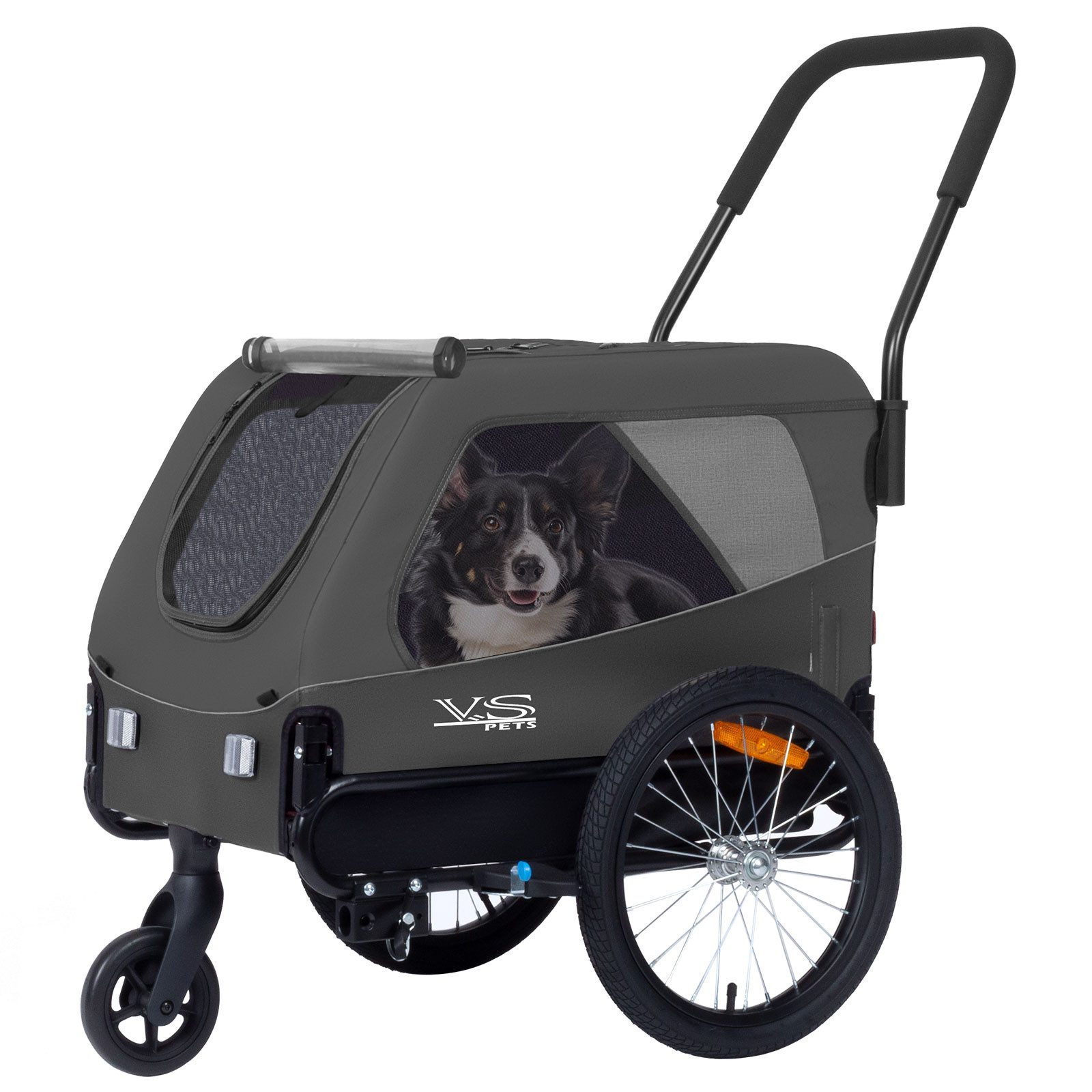 TIGGO Fahrradhundeanhänger Tiggo Medium Hundeanhänger & Buggy 2in1 Fahrradanhänger Hundebuggy