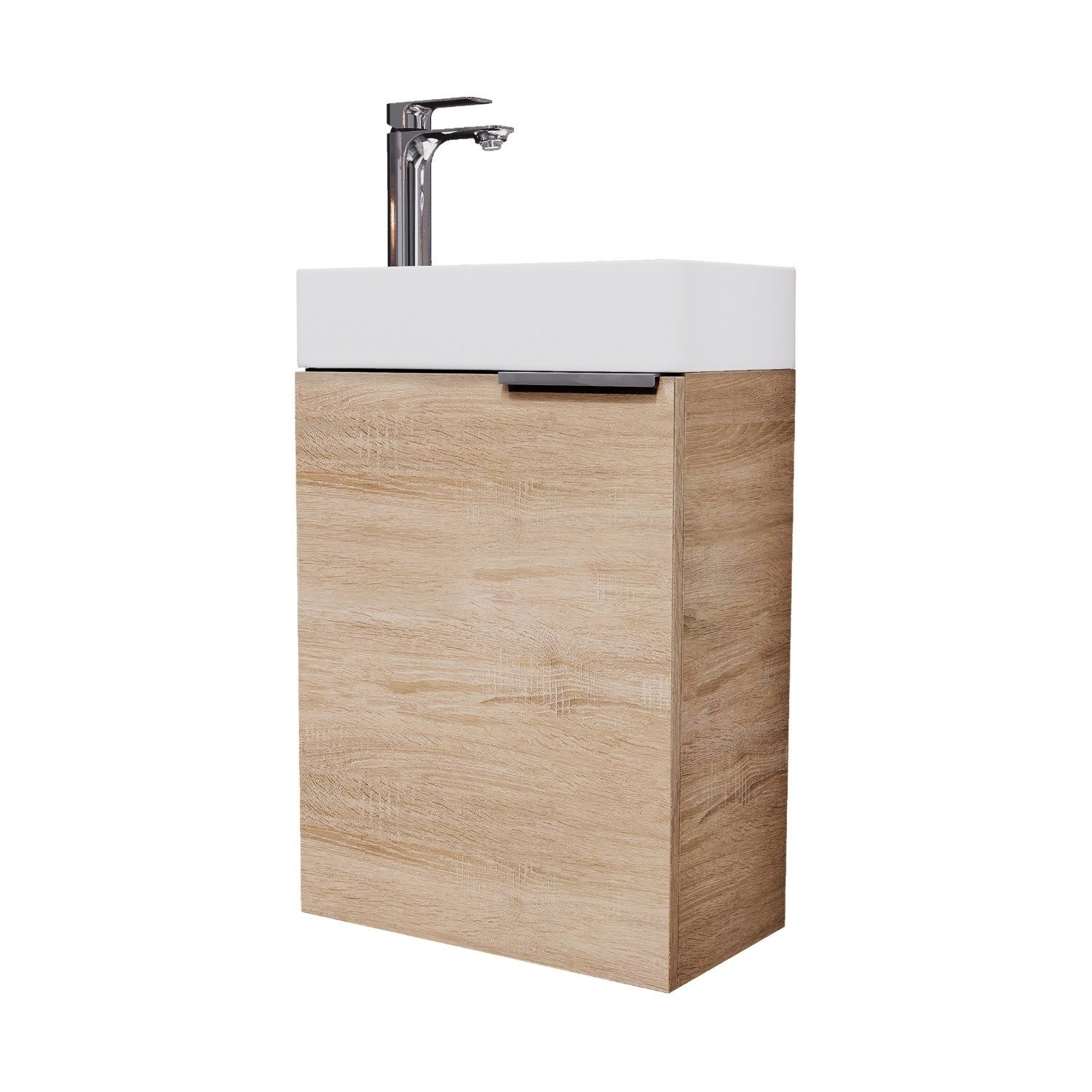 Planetmöbel Waschtisch Waschbeckenunterschrank 40cm Sonoma Eiche günstig online kaufen