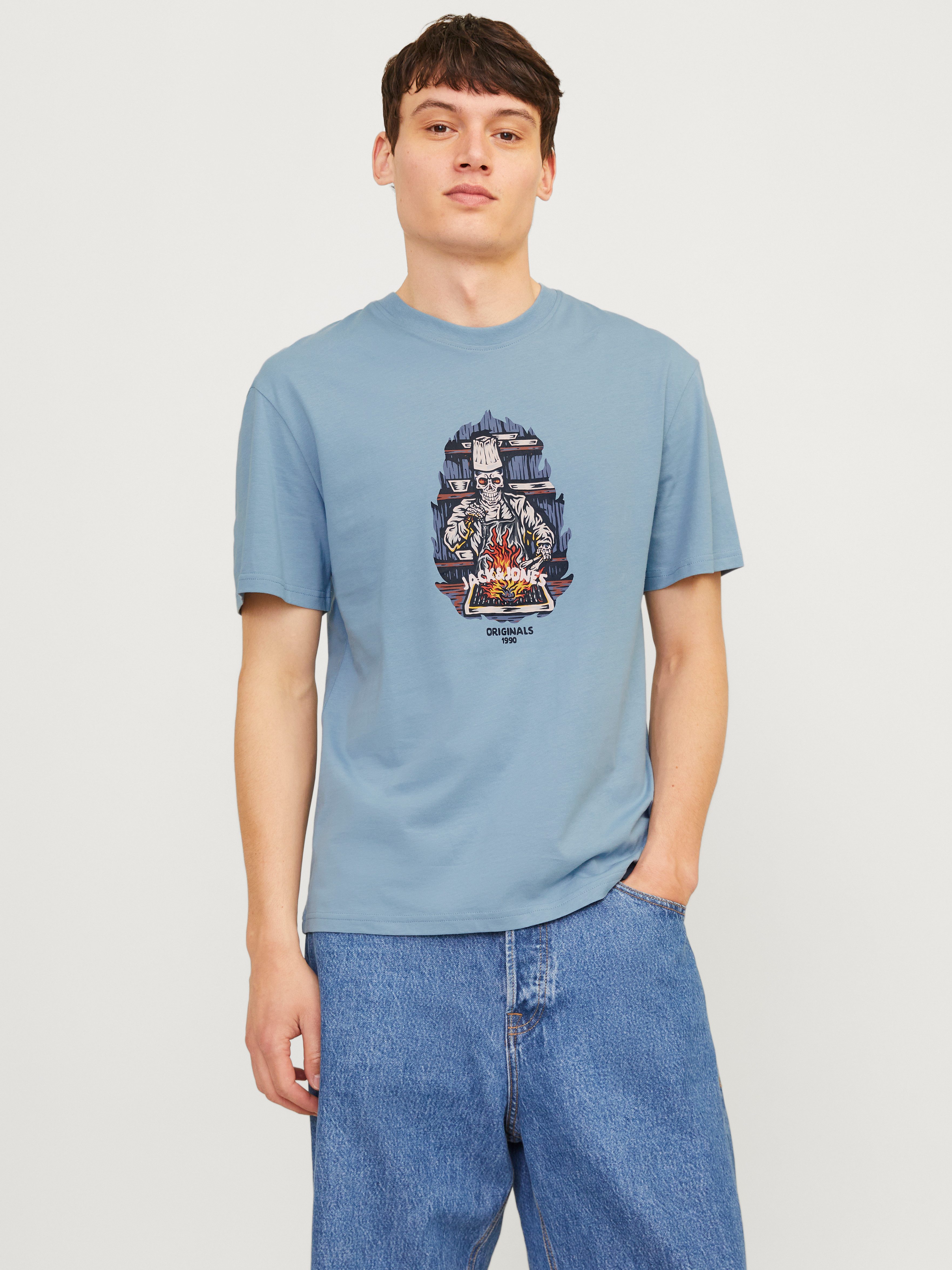 Jack & Jones Rundhalsshirt JORSEVEN SKULL günstig online kaufen