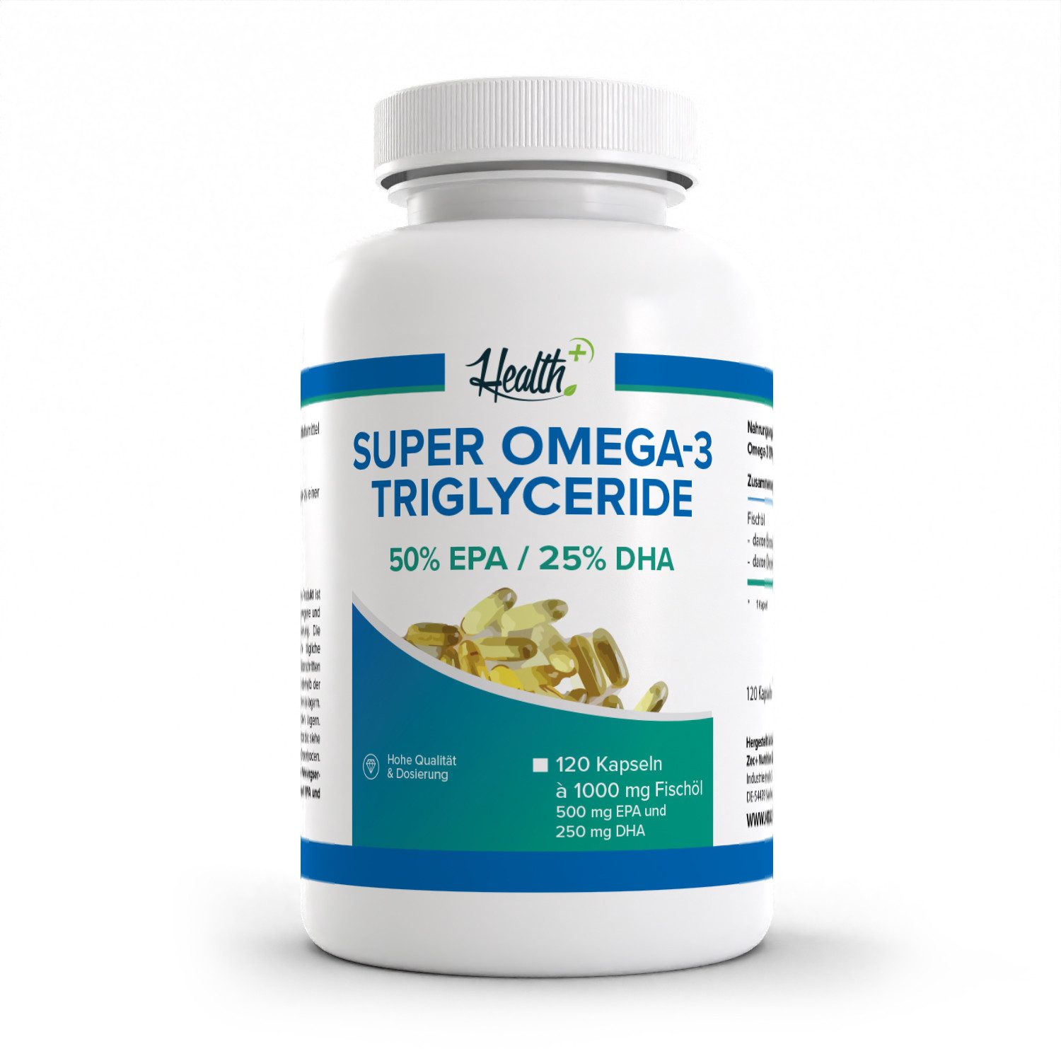 Zec+ Nutrition HEALTH+ SUPER OMEGA 3 TRIGLYCERIDE FISCHÖL, 120 Kapseln Kapseln