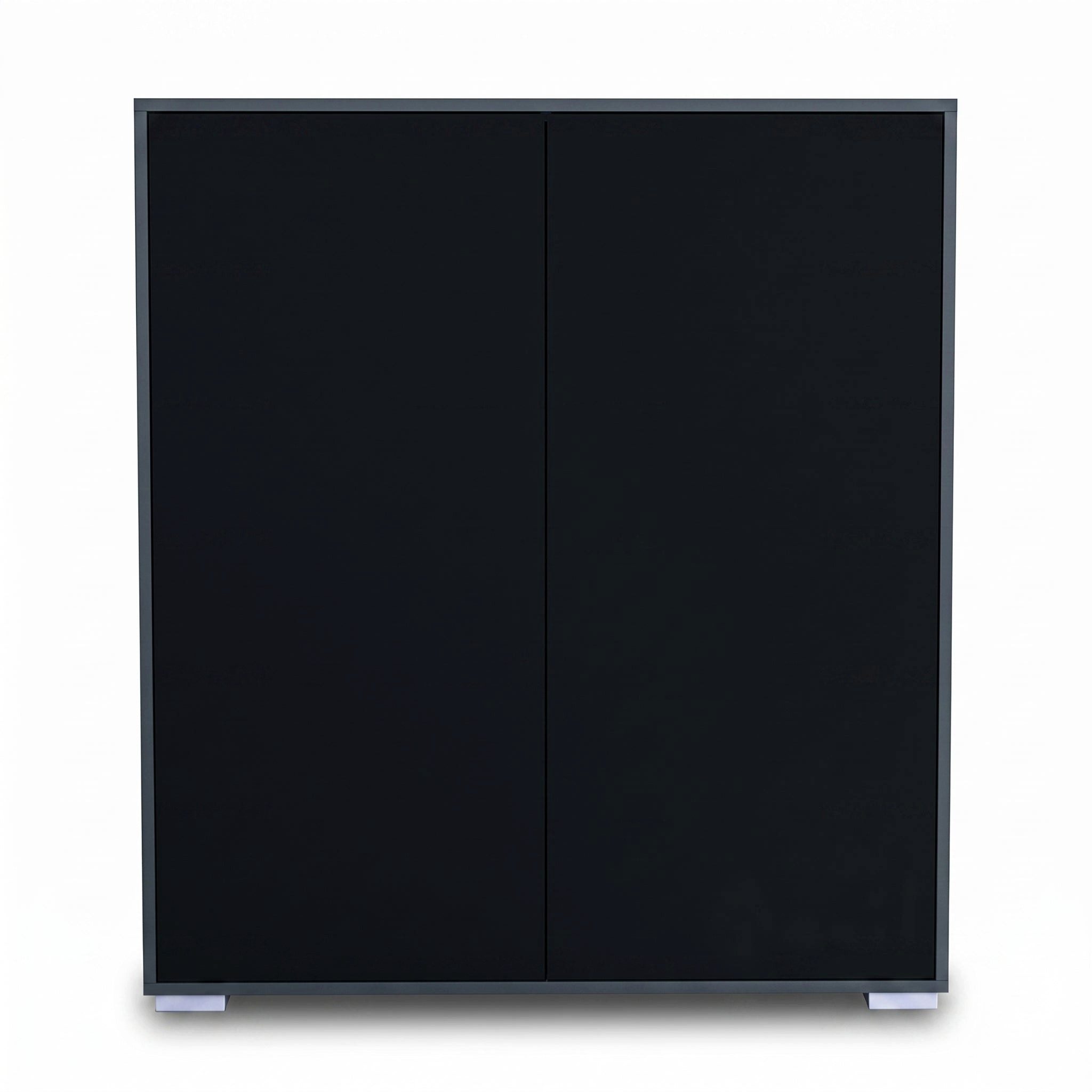 InnoFurn Highboard Elena M1 Anthrazit (Schrank), Aktenschrank mit Push-to-Open, Made in Germany