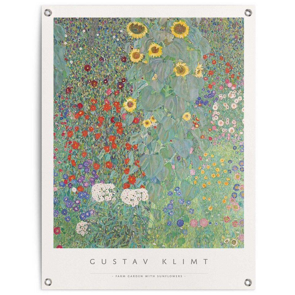 Reinders! Poster Gustav Klimt - Sonnenblumen, Outdoor für Garten oder Balkon