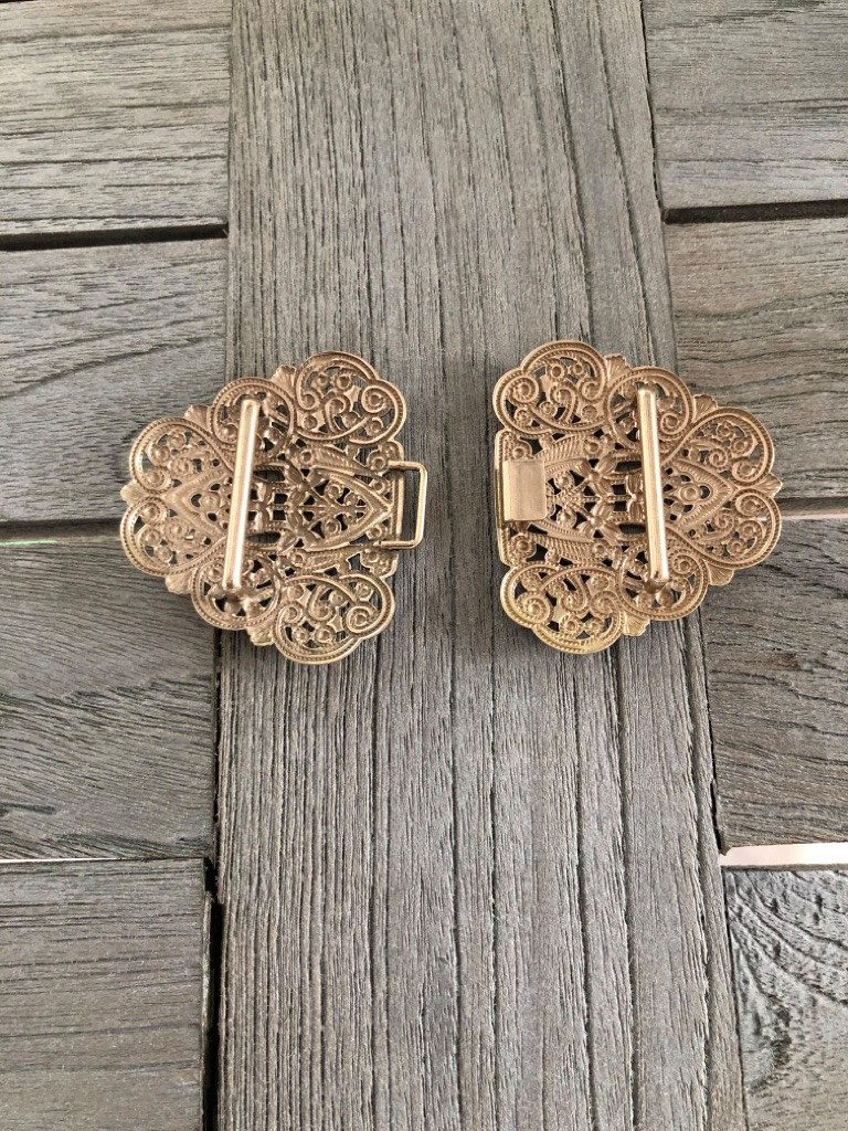 Hartmann-Knöpfe Gürtelschnalle altgold farbene große Dirndl günstig online kaufen