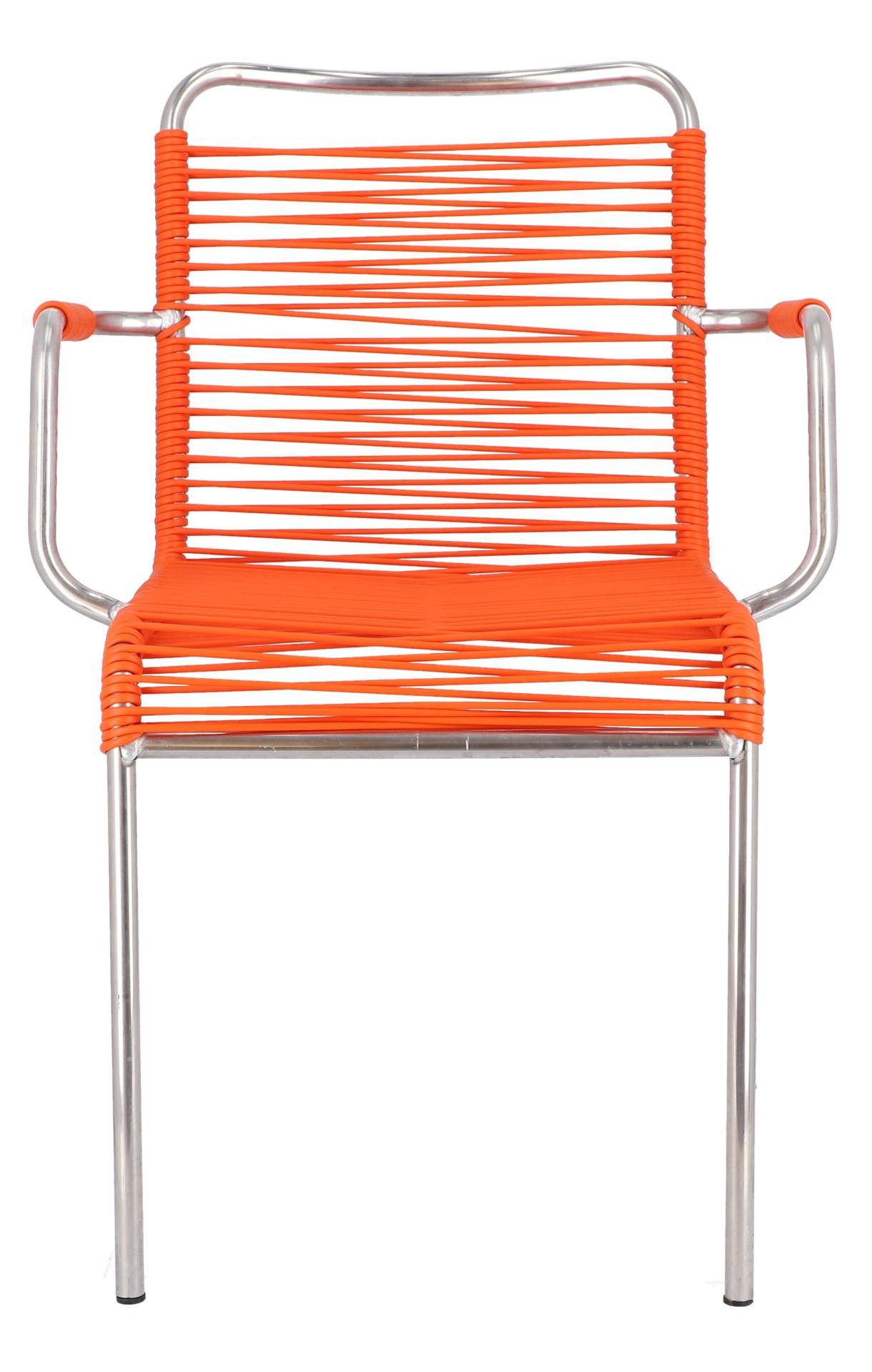 Fiam Stuhl Spaghetti aus Aluminium, Orange günstig online kaufen