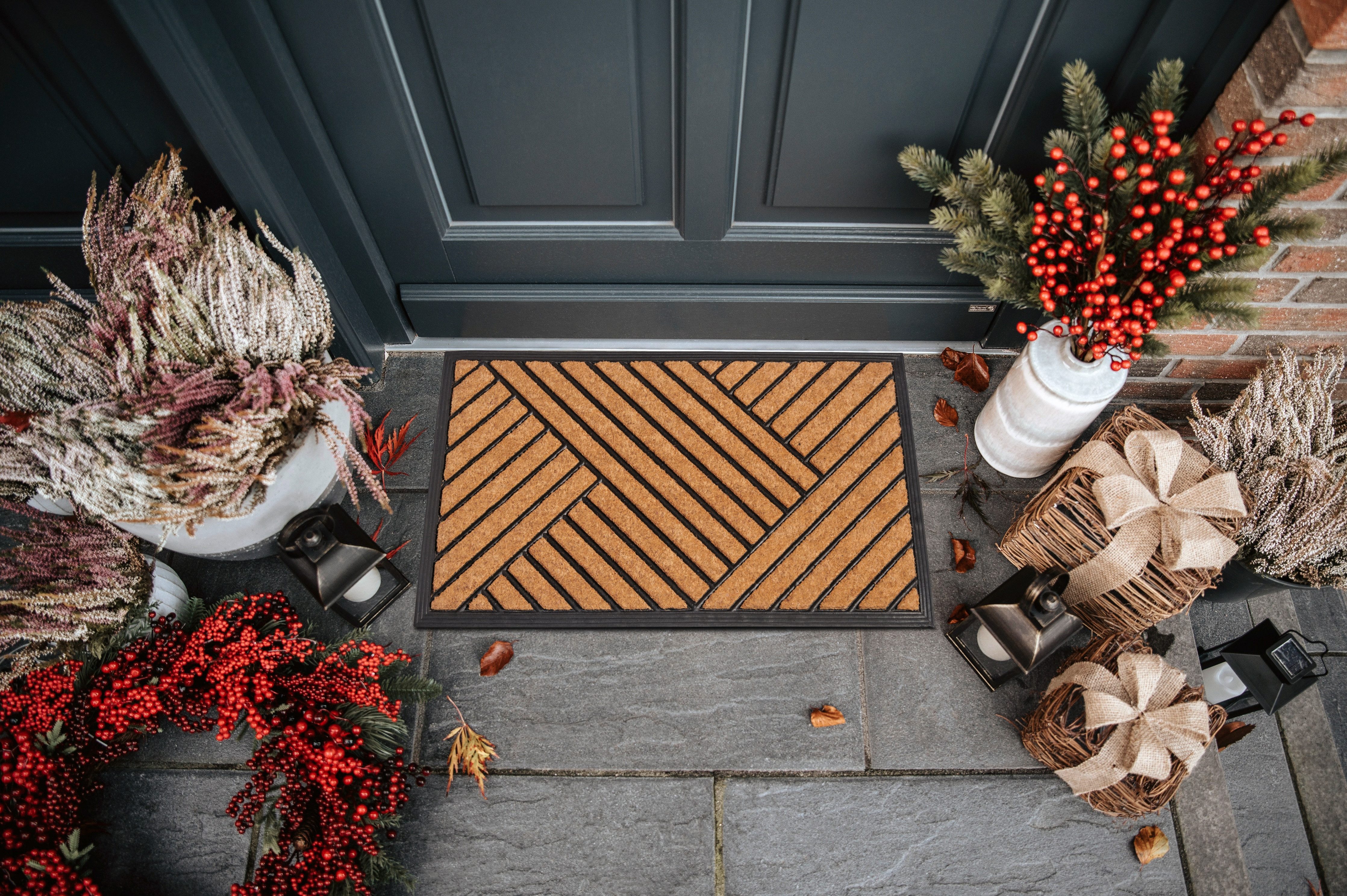 HANSE Home Fußmatte Mix Mats Gummi Kokos Crossings, Türmatte, rechteckig, Höhe: 20 mm, Strapazierfähig, pflegeleicht, robust, wetterfest, UV-beständig