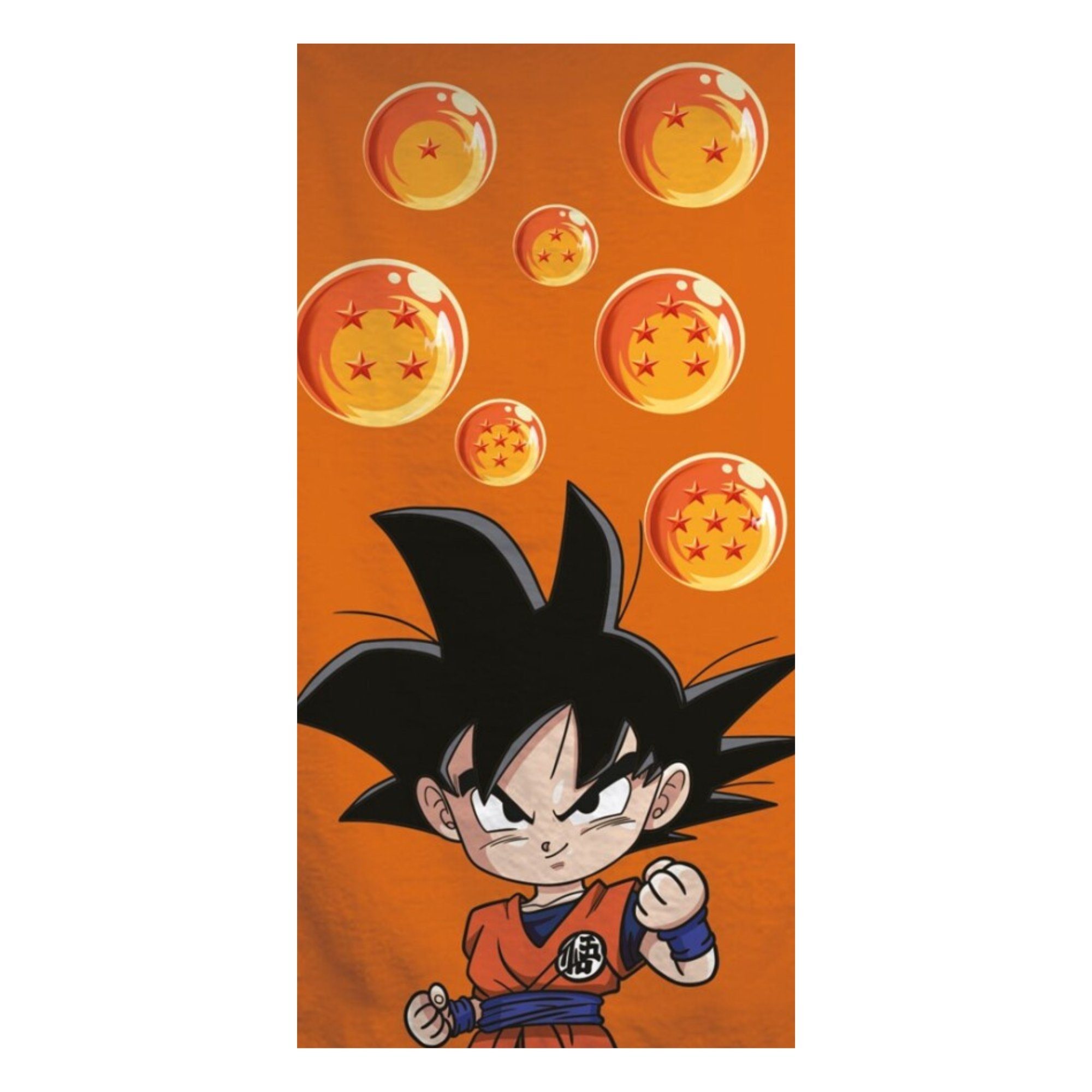 Dragon Ball Badetuch Young Goku, Mikrofaser, Kinder Strandtuch 70 x 140 cm schnelltrocknend