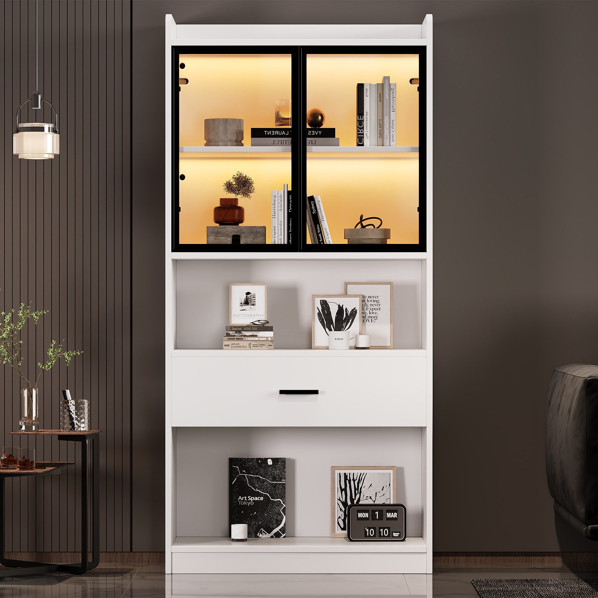 STILVORA Vitrine 153 Highboard Sideboard mit günstig online kaufen
