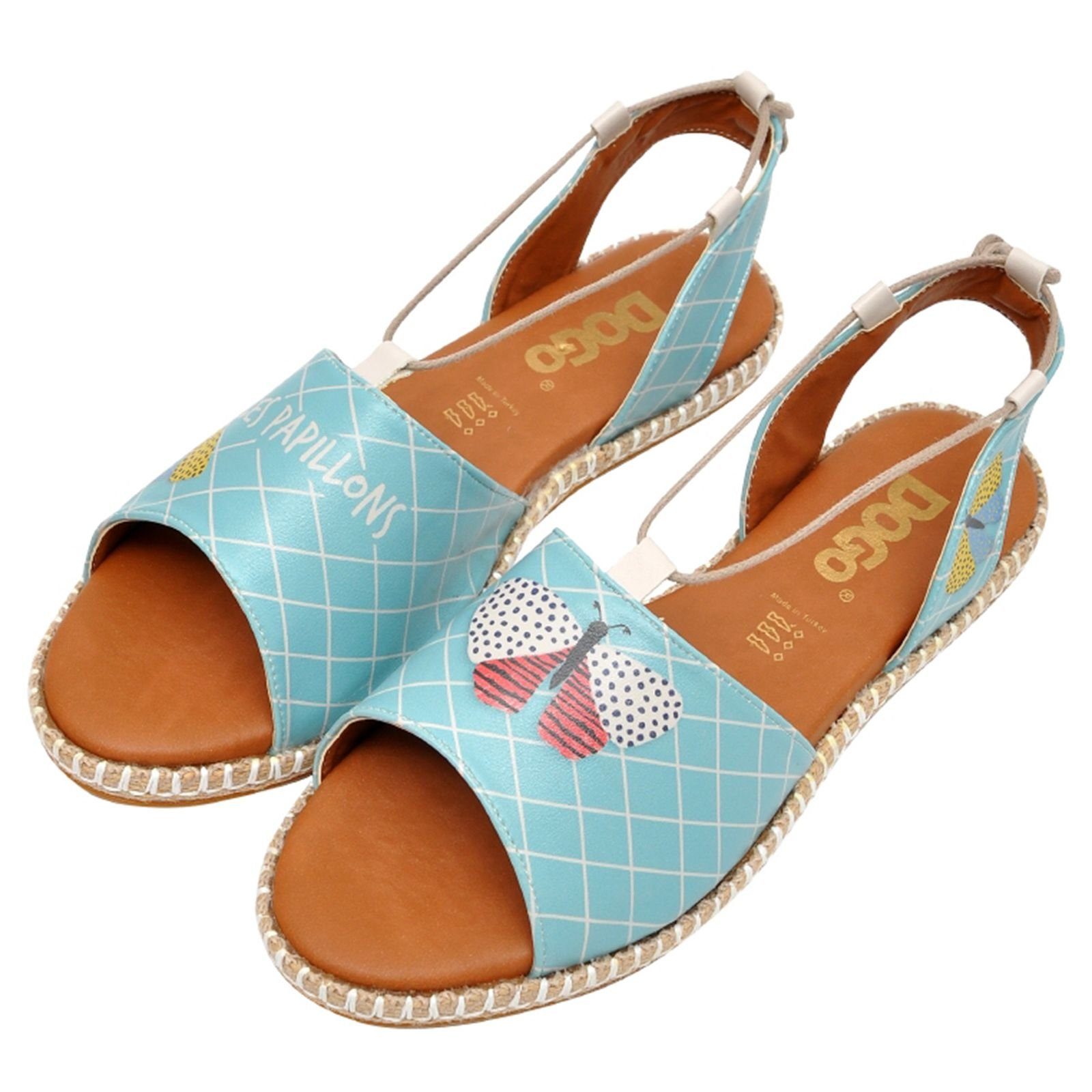 DOGO Hazel Sandale Les Papillons Damen Sandalen Sandale Handgefertigt