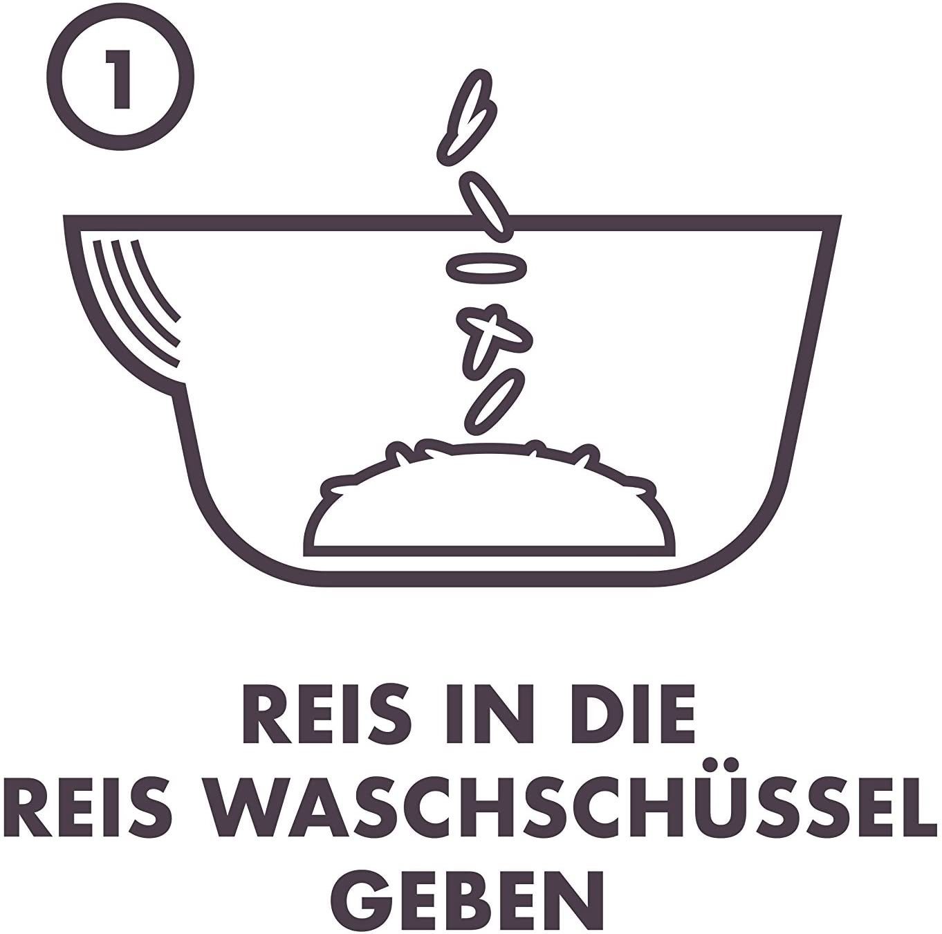 Reishunger Küchensieb Reiswaschschüssel, Kunststoff, 2 Liter, Durchmesser Zum Reis - und 26 Gemüse cm von Waschen