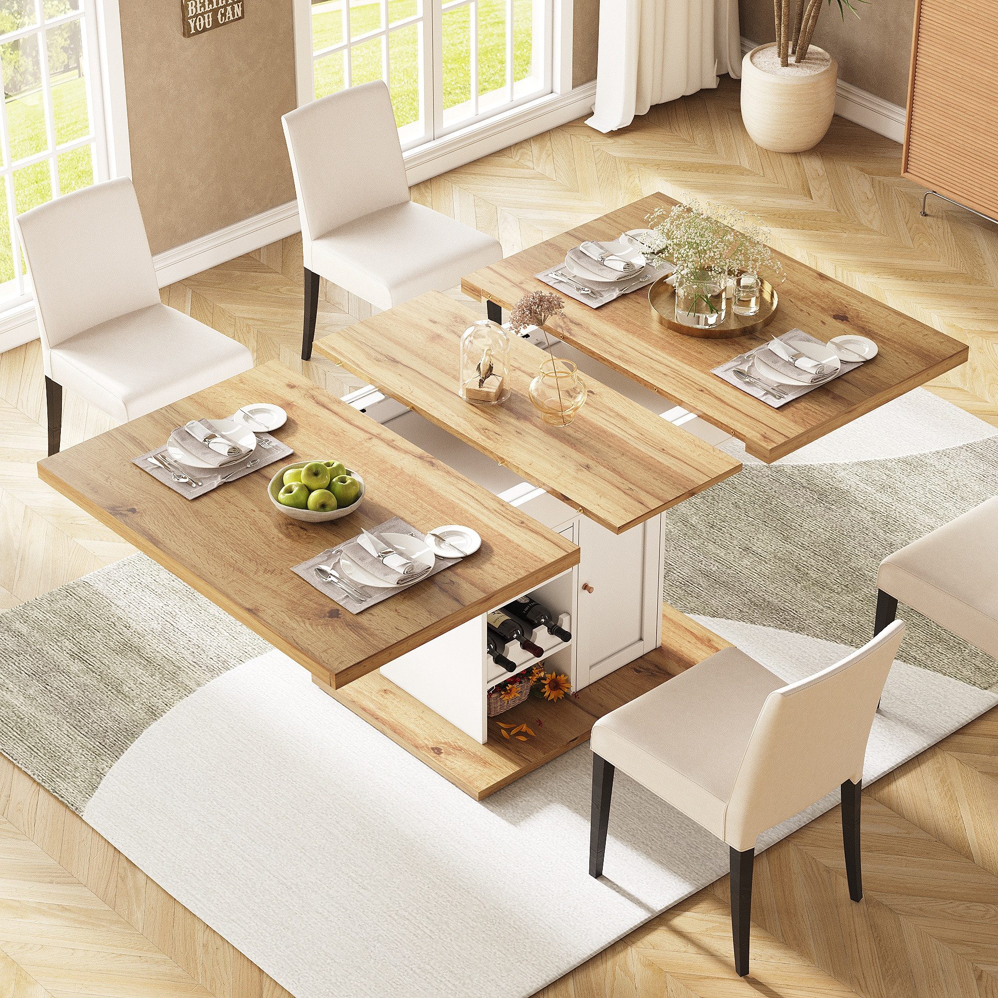 i@home Esstisch Teleskoptisch, ausziehbarer Küchentisch (110-140×80cm) günstig online kaufen