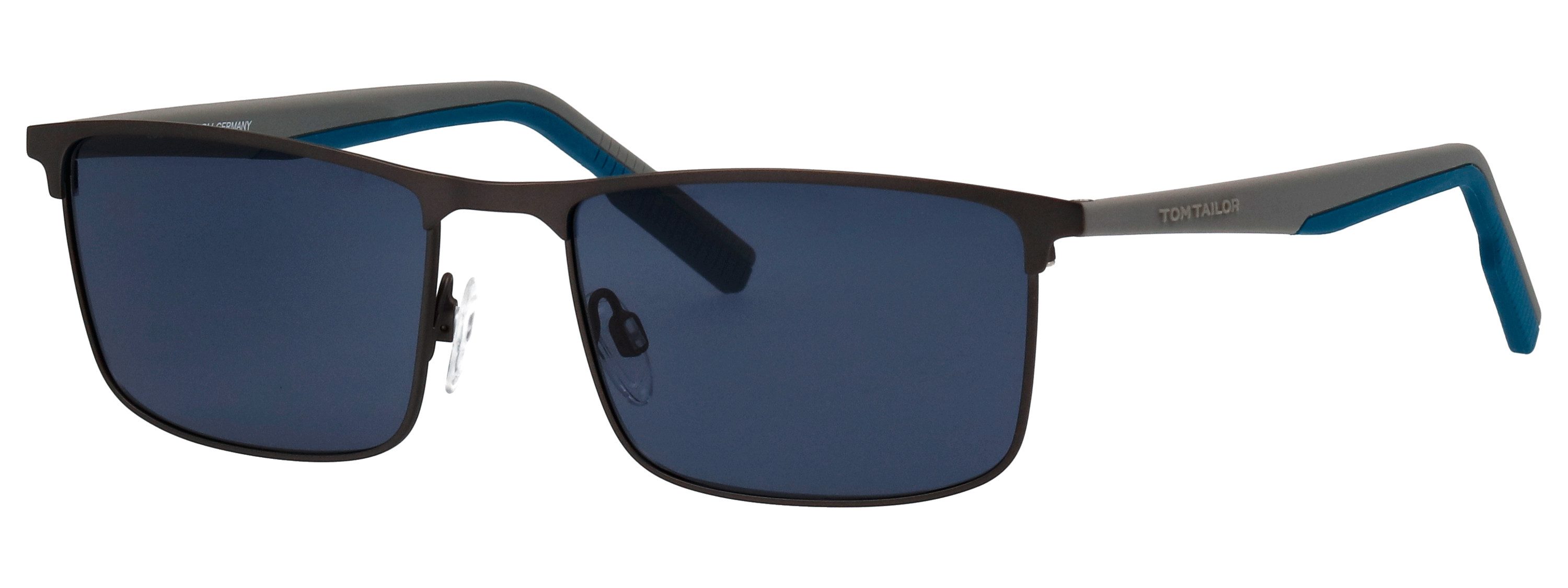 TOM TAILOR Sonnenbrille Modell 677000 Form Karree/Eckig, Logoschriftzug auf Bügel, Kombifassung