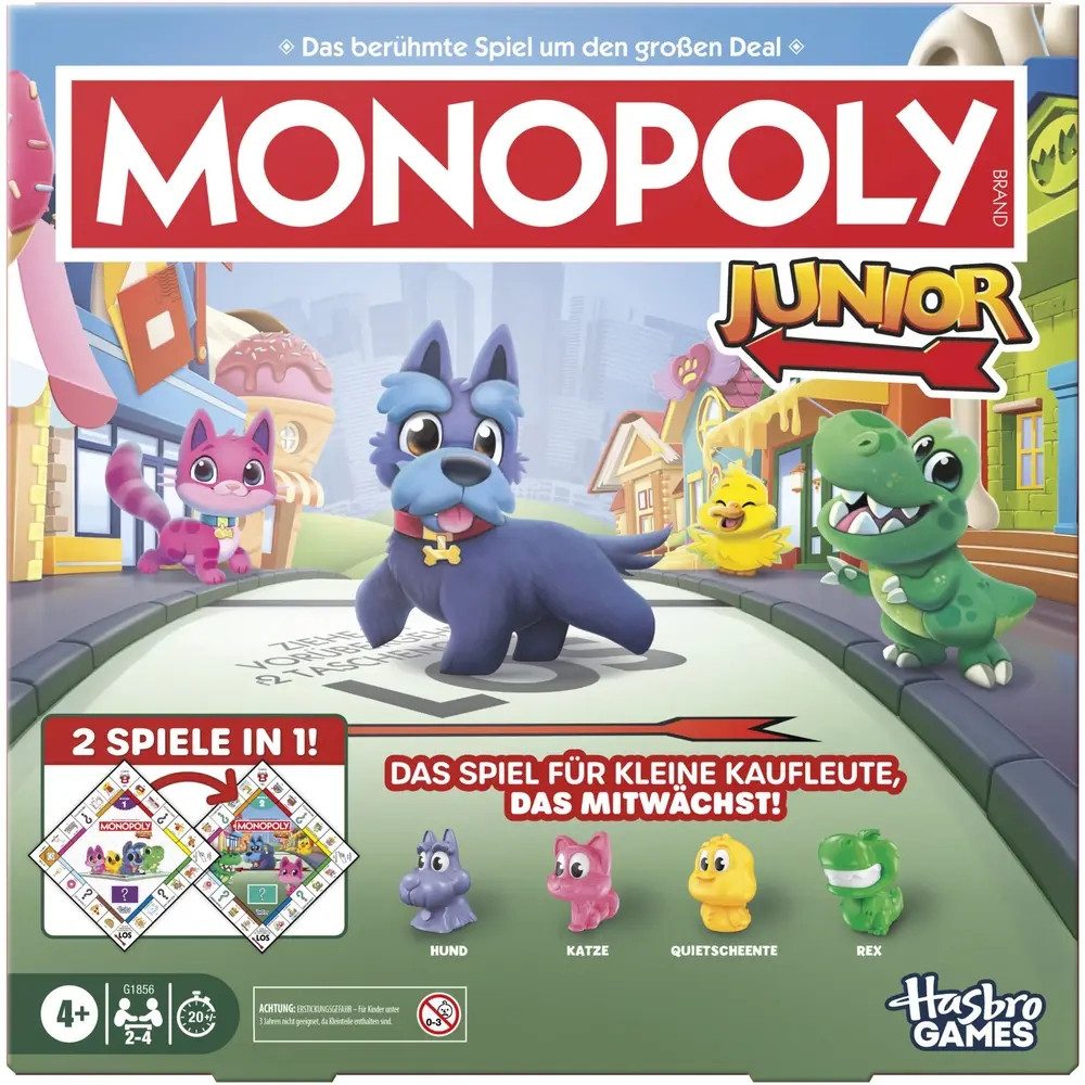 Hasbro Spiel Monopoly Junior Square 2 In 1