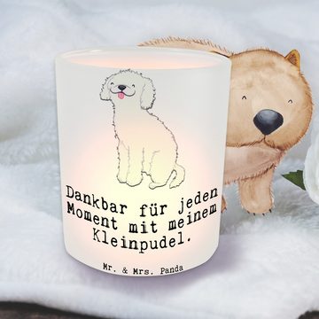 Mr. & Mrs. Panda Windlicht Kleinpudel Moment - Transparent - Geschenk, Rassehund, Kerzenglas, Te (1 St), Hochwertiges Material