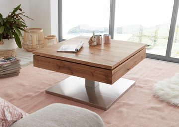MCA furniture Couchtisch Monrovia, Tischplatte drehbar mit Innenfach, Asteiche furniert