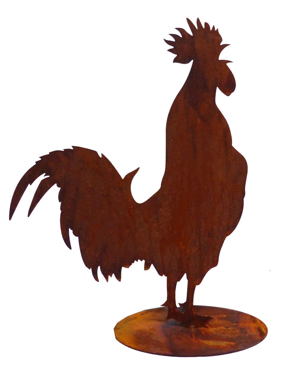 BADEKO Gartenfigur Badeko Hahn 40 x 30 cm rostbraun