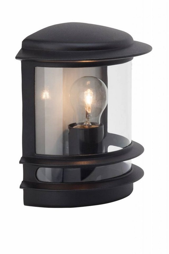 Brilliant LED Außen-Wandleuchte Hollywood, Lampe Hollywood Außenwandleuchte  schwarz 1x A60, E27, 60W, geeignet, Abmessungen: 24 x 24 x 13cm