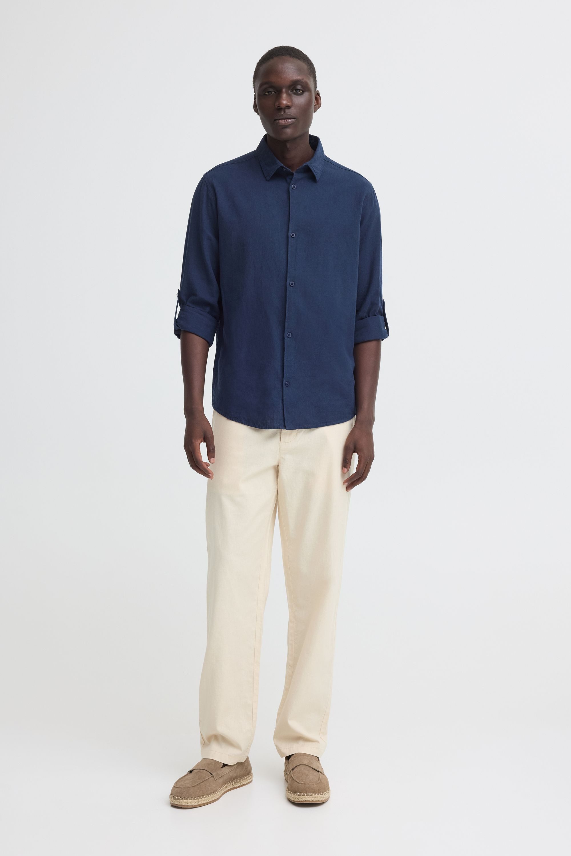 Indicode Leinenhose IDPassolo Modische Leinen-Mix-Hose im Chino-Look