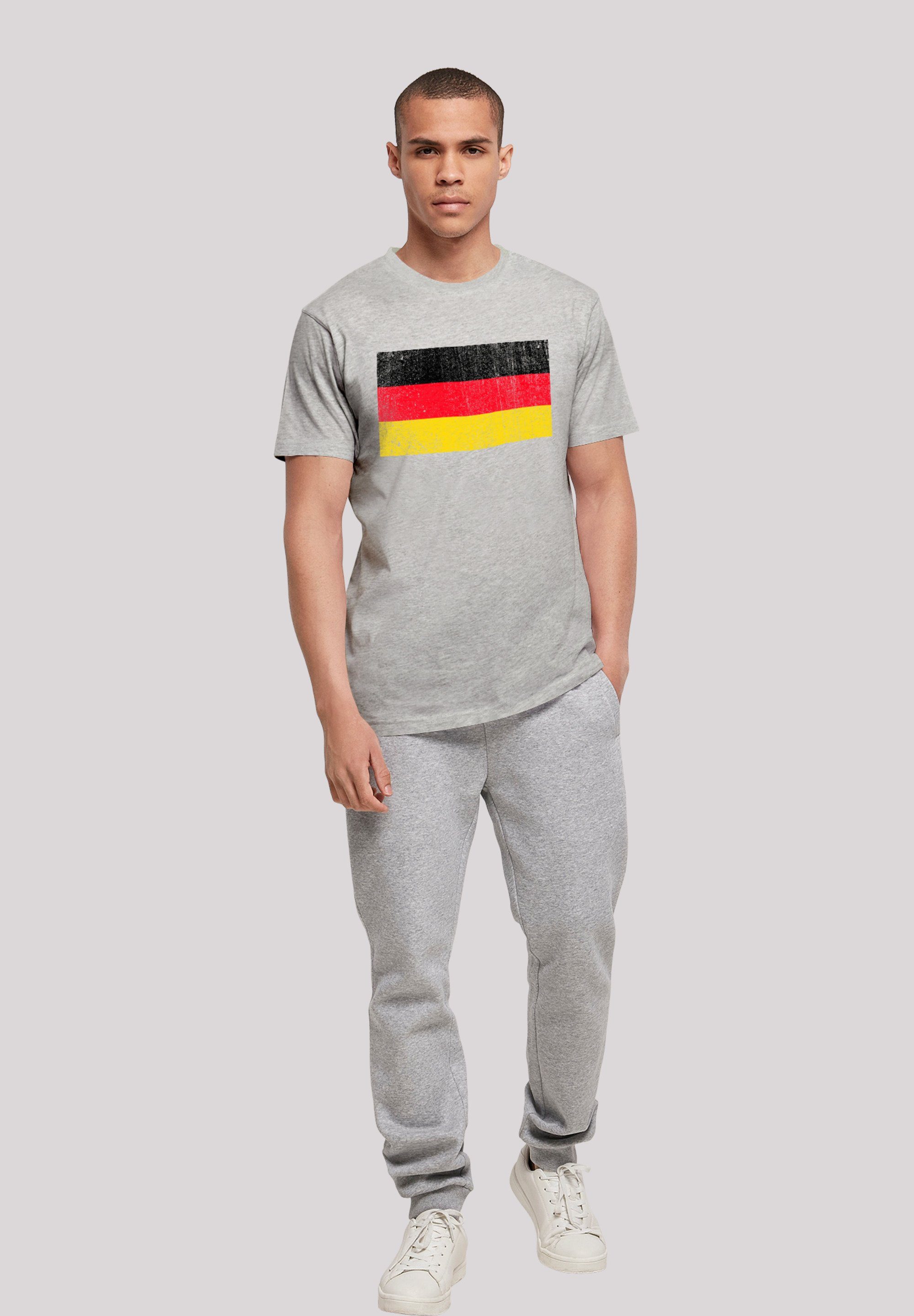 Flagge Germany F4NT4STIC Print T-Shirt Deutschland distressed grey heather
