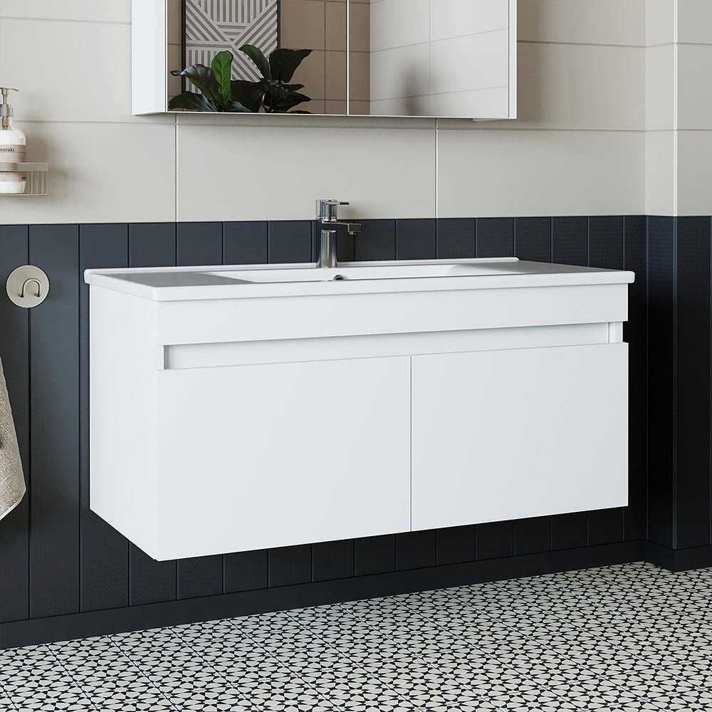 Roomart Badmöbel-Set, (Badmöbel ATRIA 100 cm in 4 Farben Unterschrank mit W günstig online kaufen