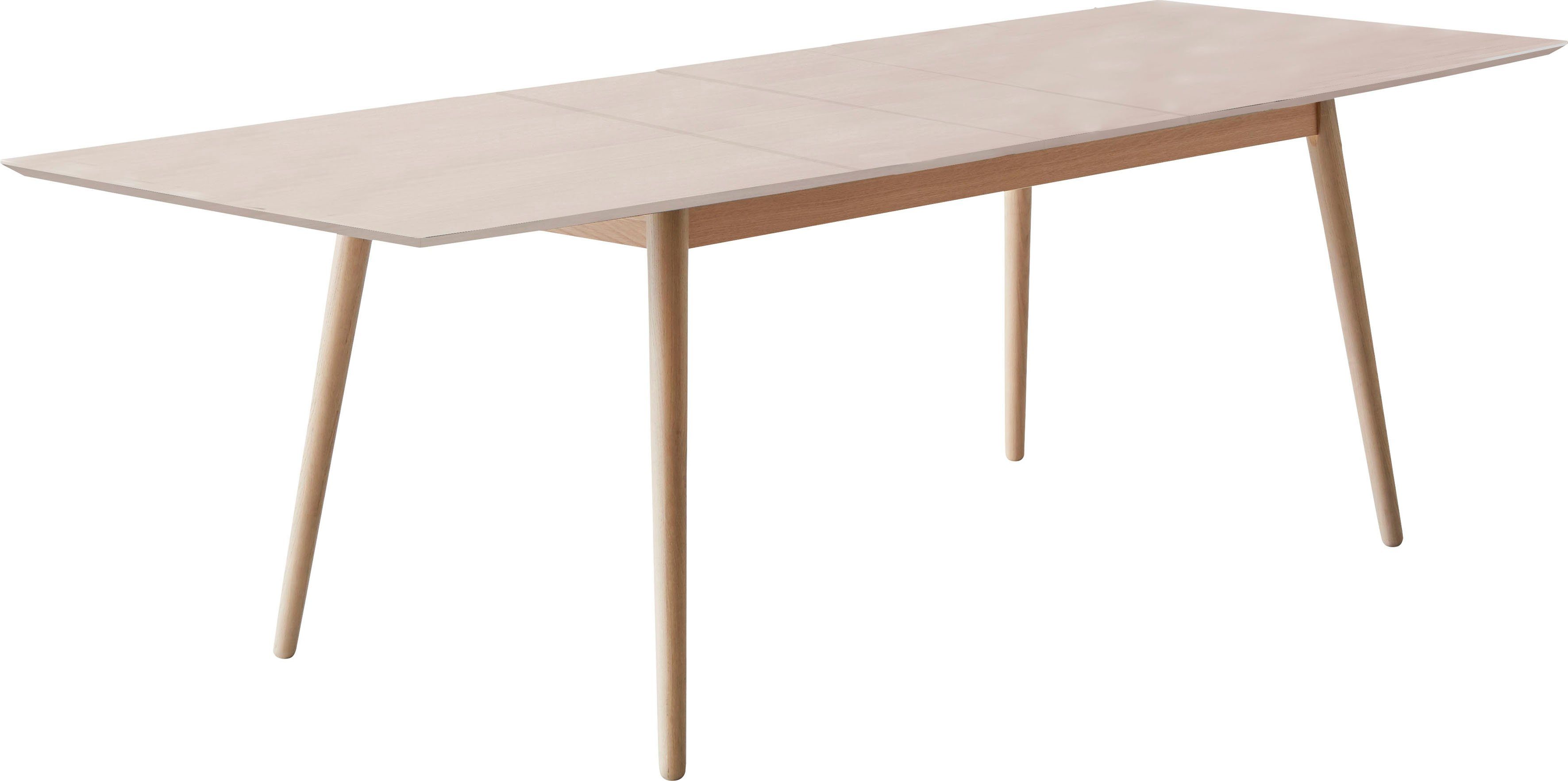 aus Hammel Massivholz, Esstisch bootsförmige Tischplatte by Furniture Naturfarben 2 Meza Gestell Einlegeplatten MDF, Hammel,