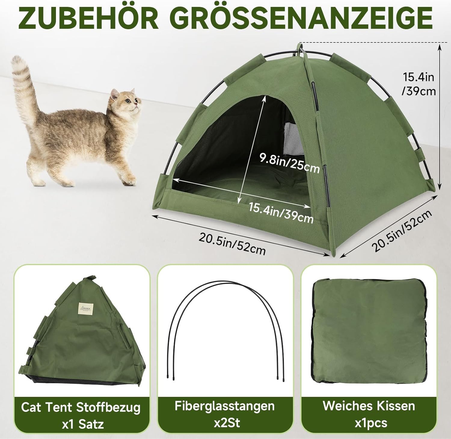 Heyork Tierbett Katzenzelt mit Kissen für günstig online kaufen