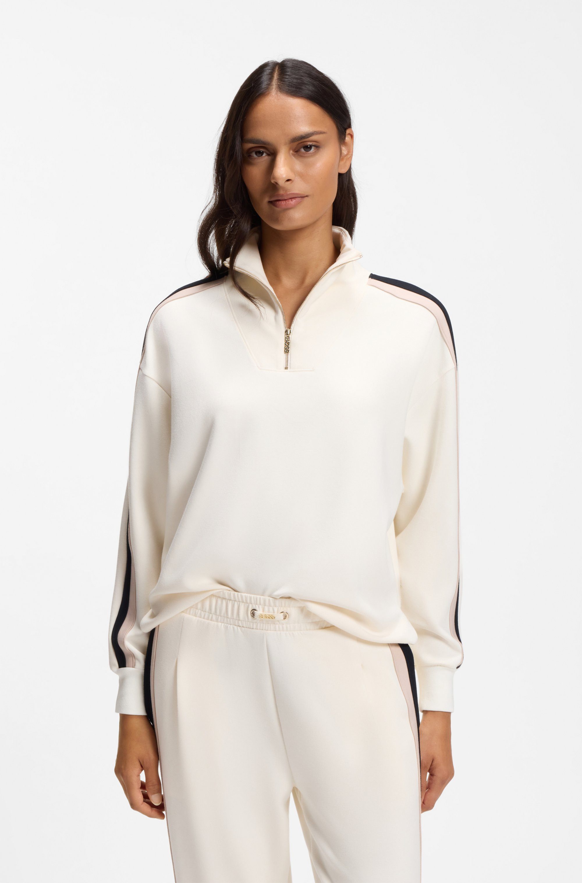 BOSS Sweatshirt Mirage mit kontrastierenden Streifen