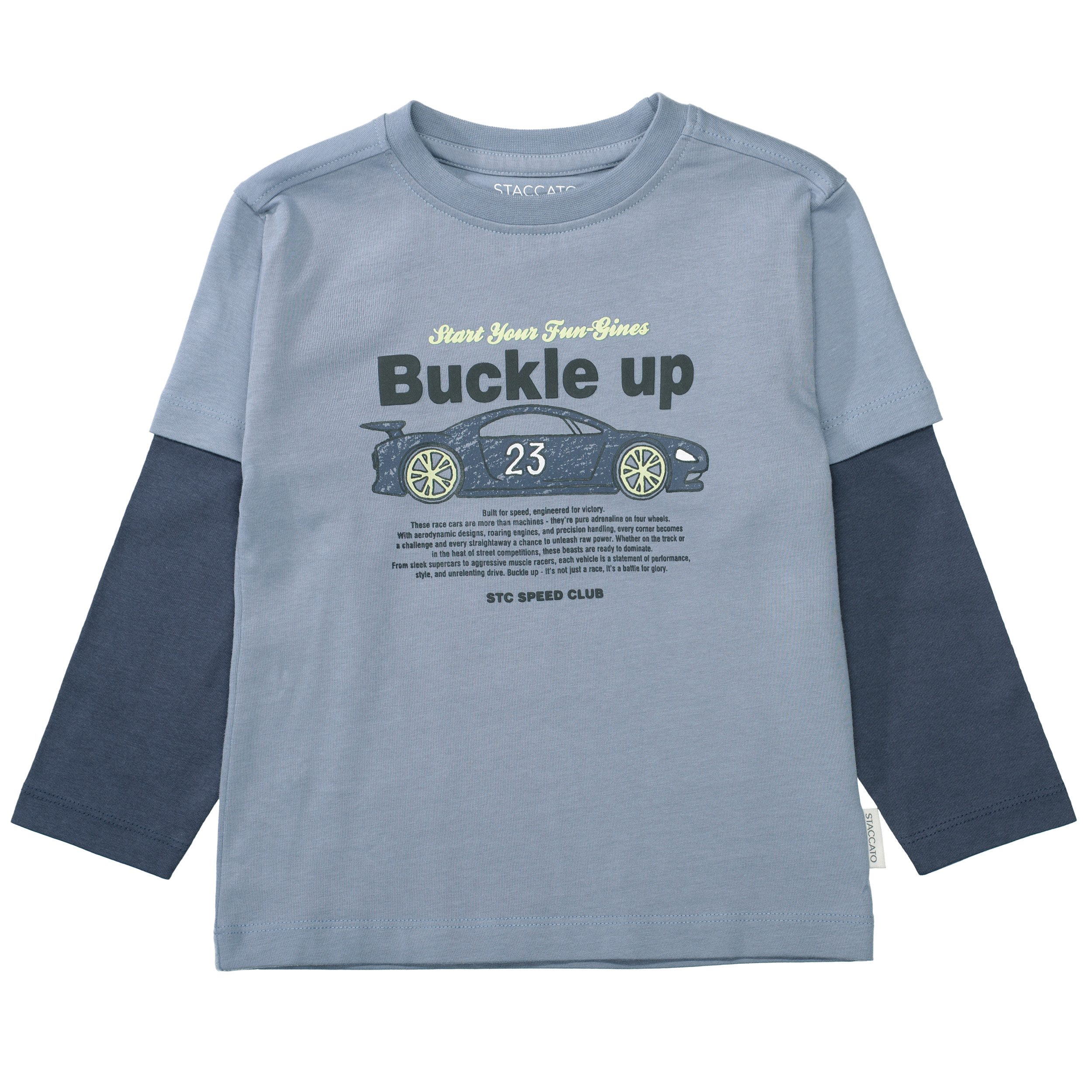 STACCATO Langarmshirt (2-tlg) 2er Pack, geringelt und mit Frontprint, für Boys