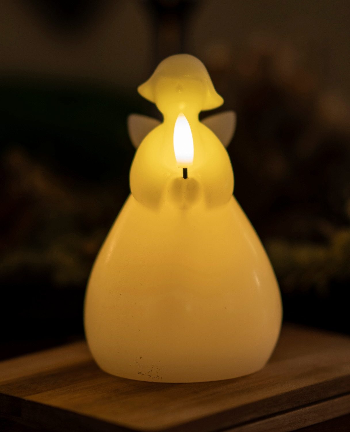 Sirius Home A/S LED-Dekofigur Engel Lucia 2er Set LED Echtwachskerze weiß ( günstig online kaufen