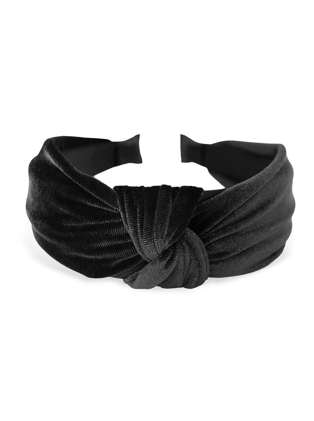 axy Haarreif Breiter Haarreif aus Samt mit Knoten, Vintage Damen Haareifen Haarband