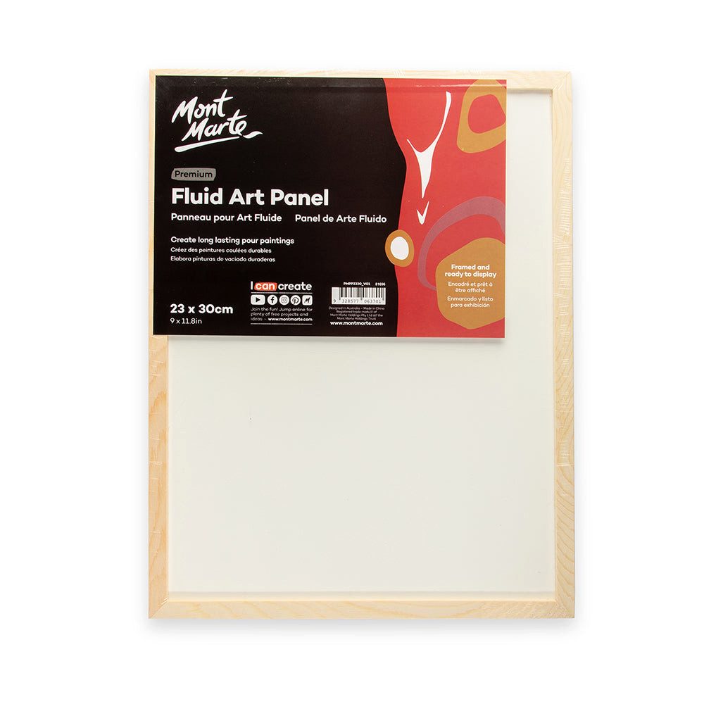 Mont Marte Leinwand PREMIUM Pouring Panels - Größen in 15 x 15cm / 23 x 30cm / 30 x 30cm, Keilrahmen, Canvas, Leinwand für die Fließtechnik - hängefertig sofort