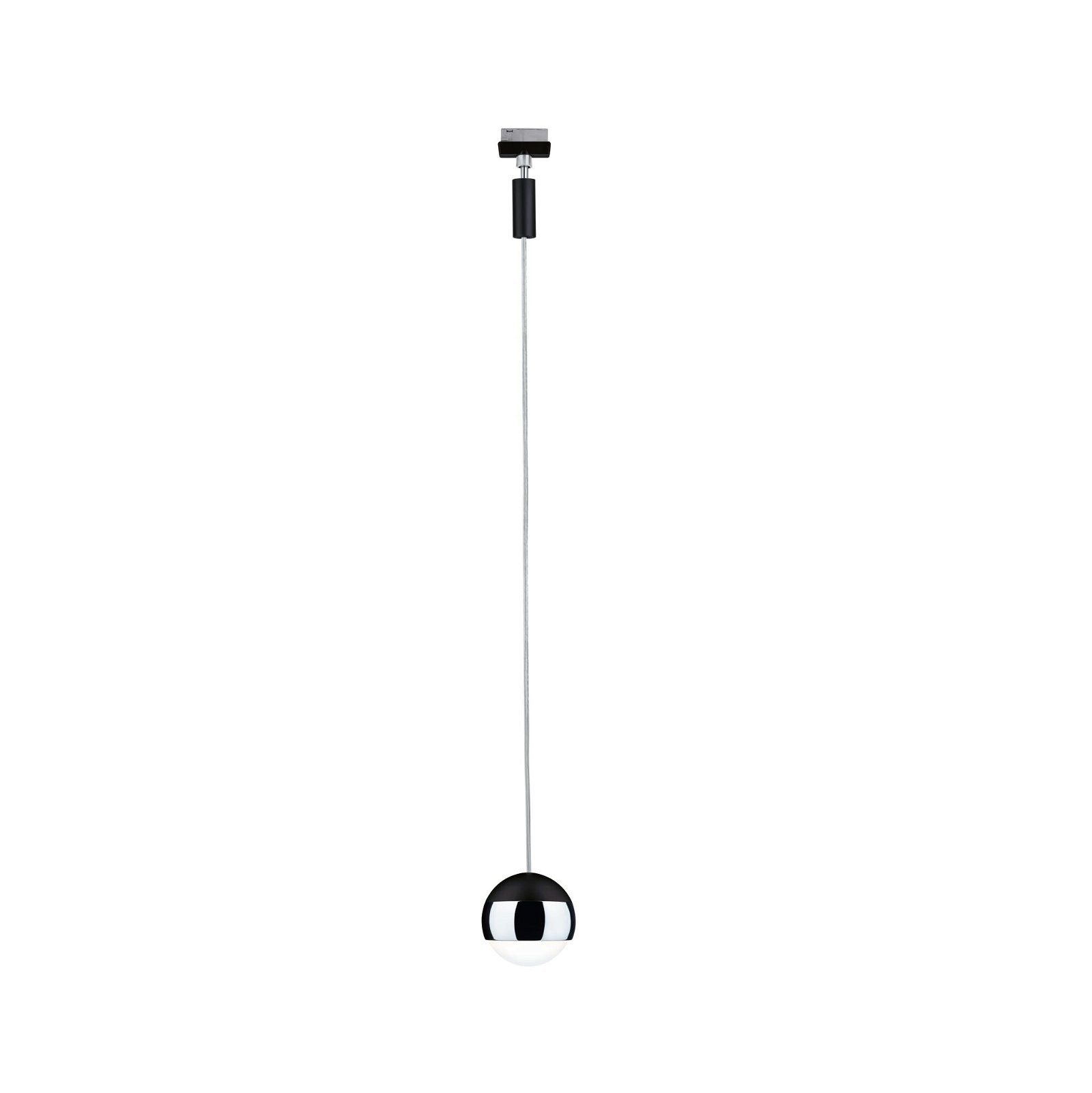 Paulmann Schienensystem-Leuchten URail Pendel Capsule II 400lm 6,3W 2700K 230V Schwarz matt, Chrom, (1-tlg), dimmbar