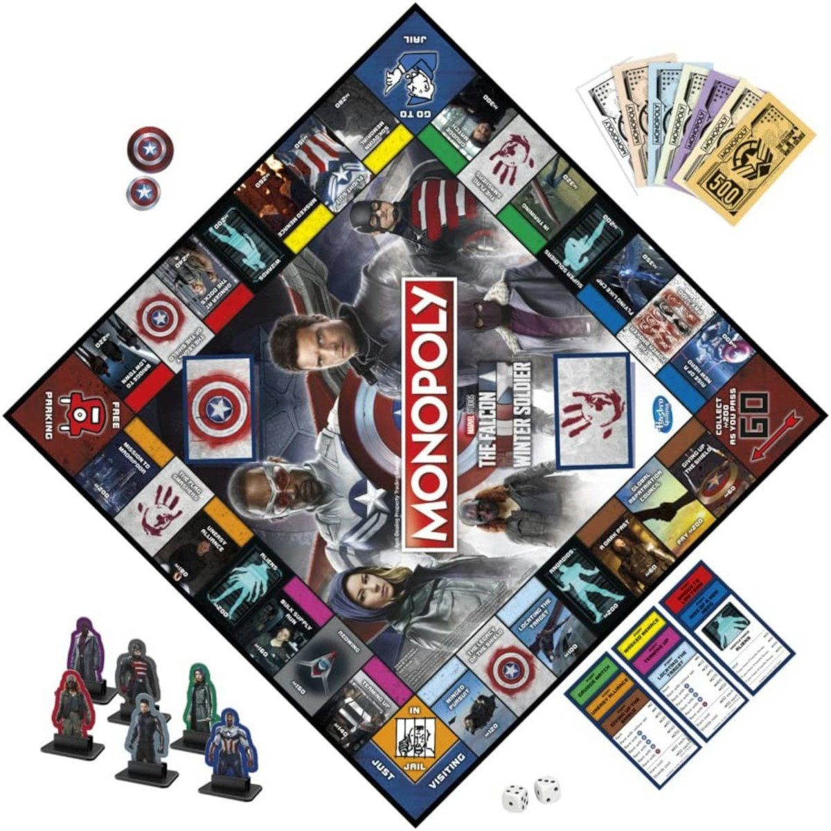 Hasbro Spiel Monopoly - The Falcon and the Winter Soldier (englisch), Brettspiel