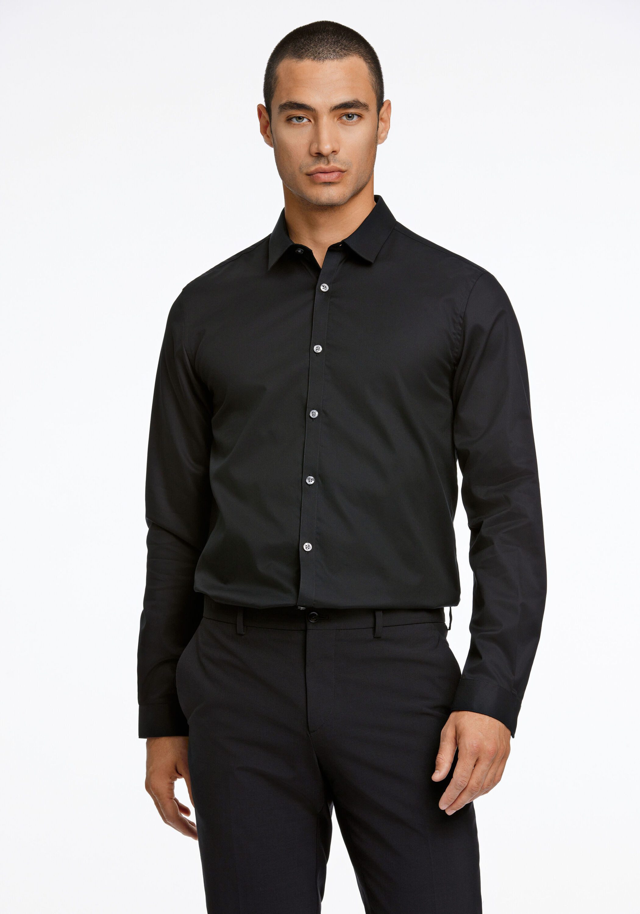 lindbergh Businesshemd Technisches Hemd (Langarm) Slim Fit