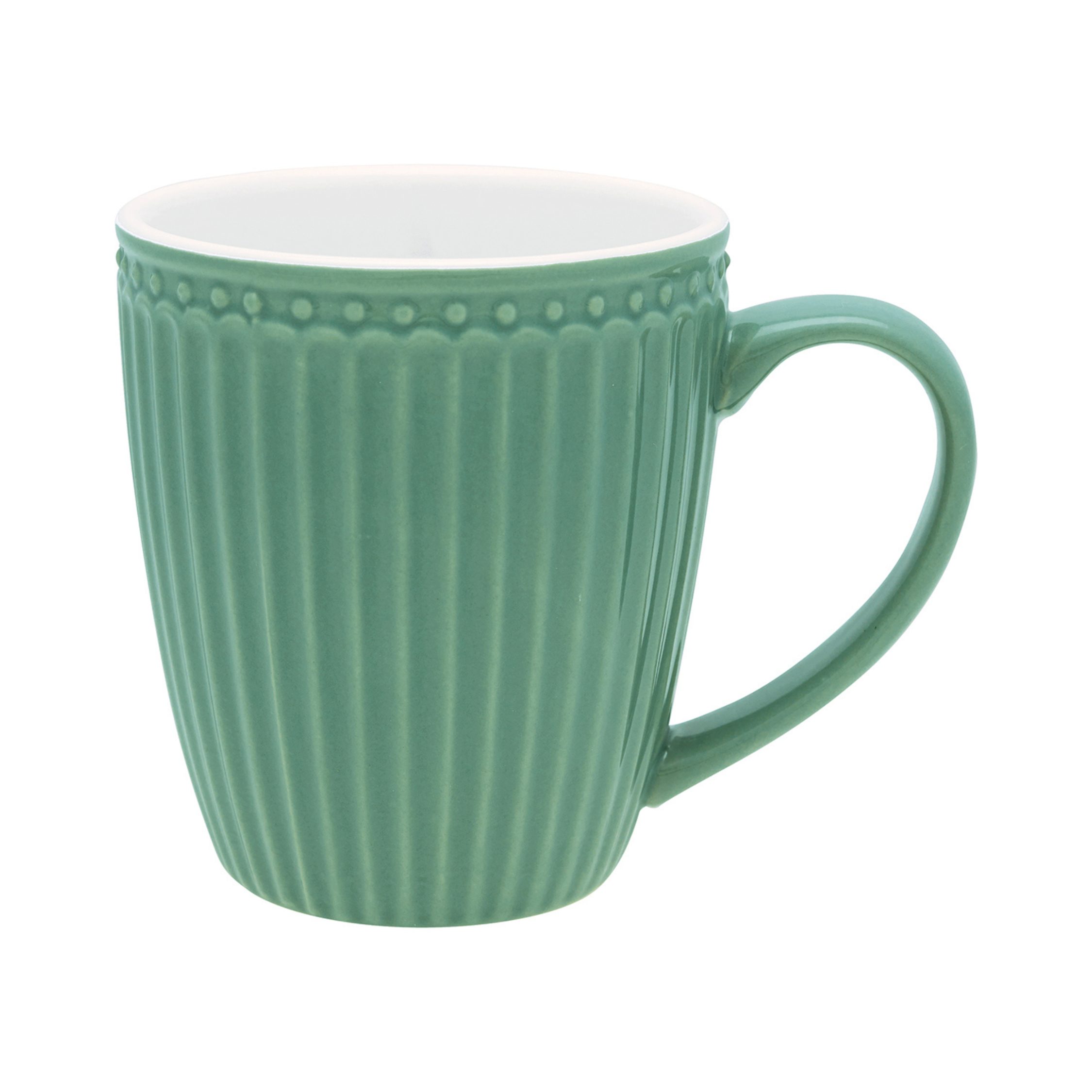 Greengate Tasse GreenGate Henkeltasse Alice Staubgrün