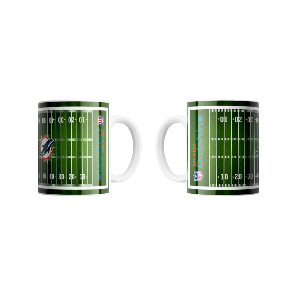 Miami Dolphins Becher Miami Dolphins Jumbo-Tasse „Field“ 450ml, Keramik