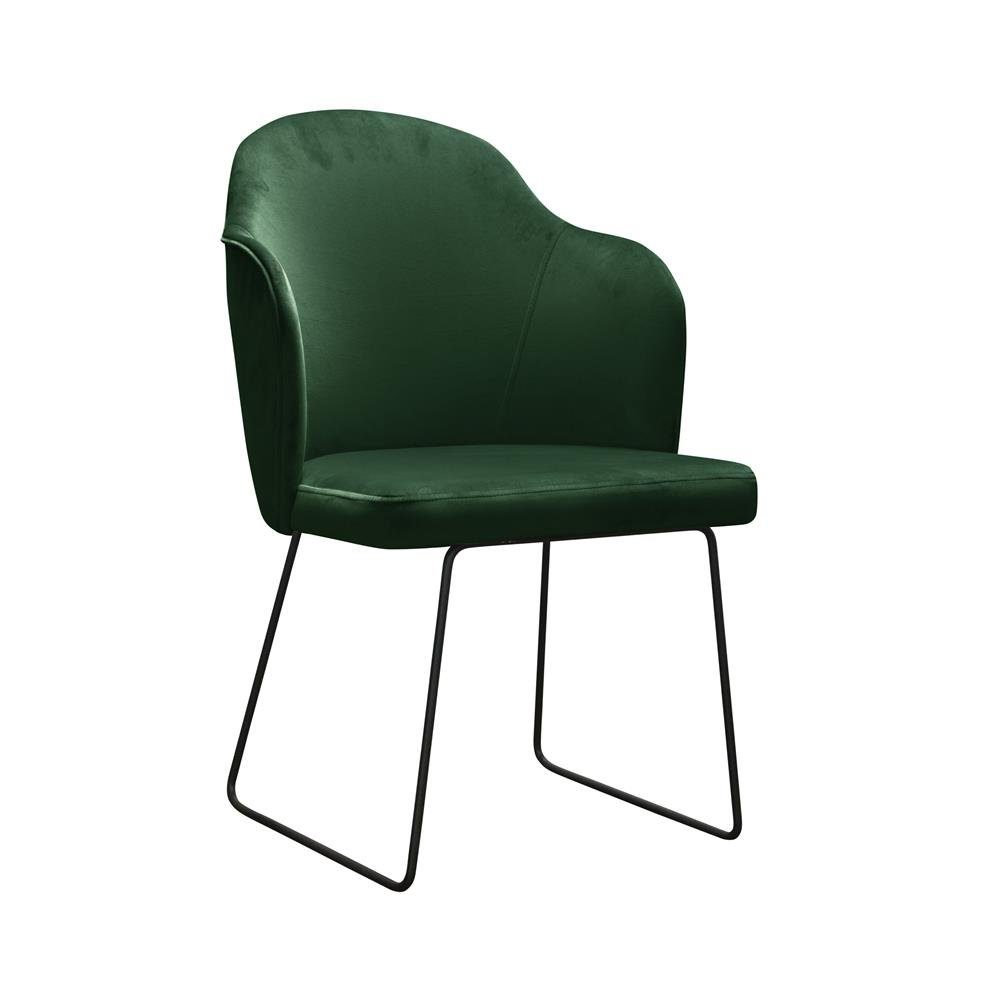 Stoff Design Stuhl, Praxis Zimmer Warte Textil Stühle Stuhl Polster Kanzlei Grün Ess JVmoebel Sitz